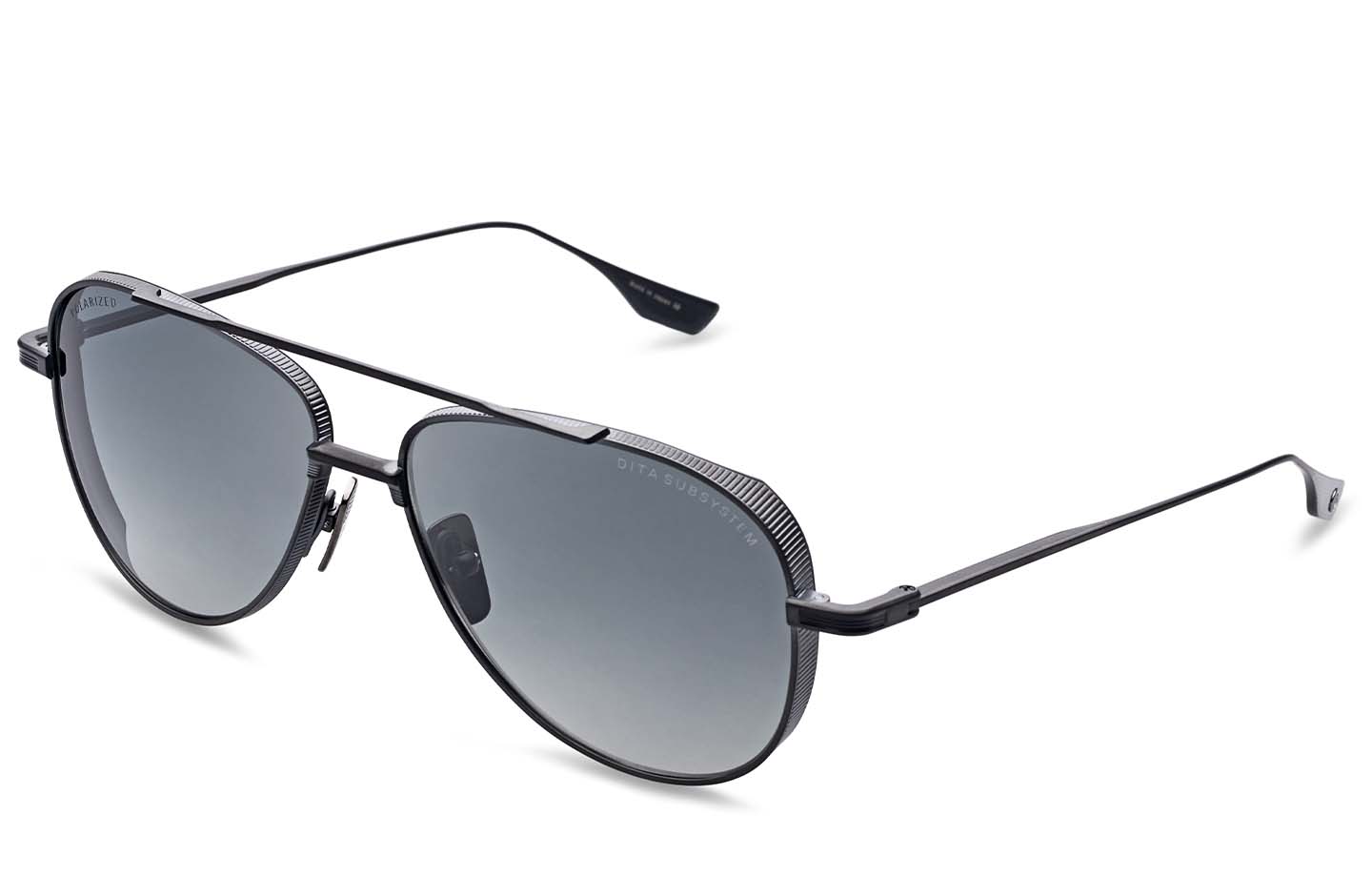 DITA SUBSYSTEM sunglasses in Black Iron - Matte Black - Grey Polarized - Modern Eye Care Portland