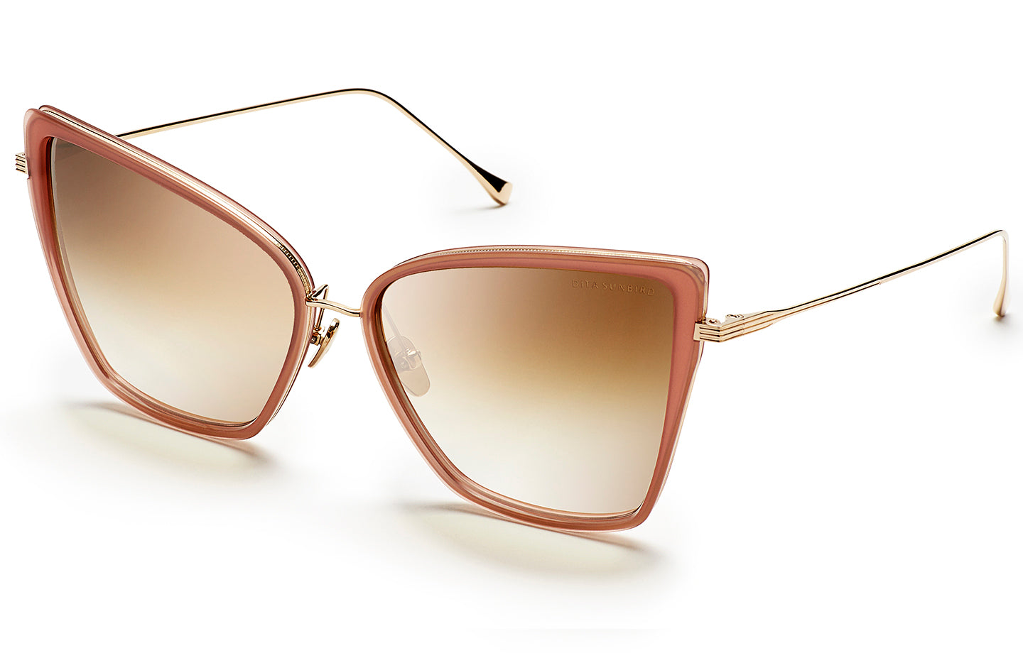 DITA Sunbird sunglasses in Rose Gold - Brown Gradient - Gold Flash - Modern Eye Care Portland