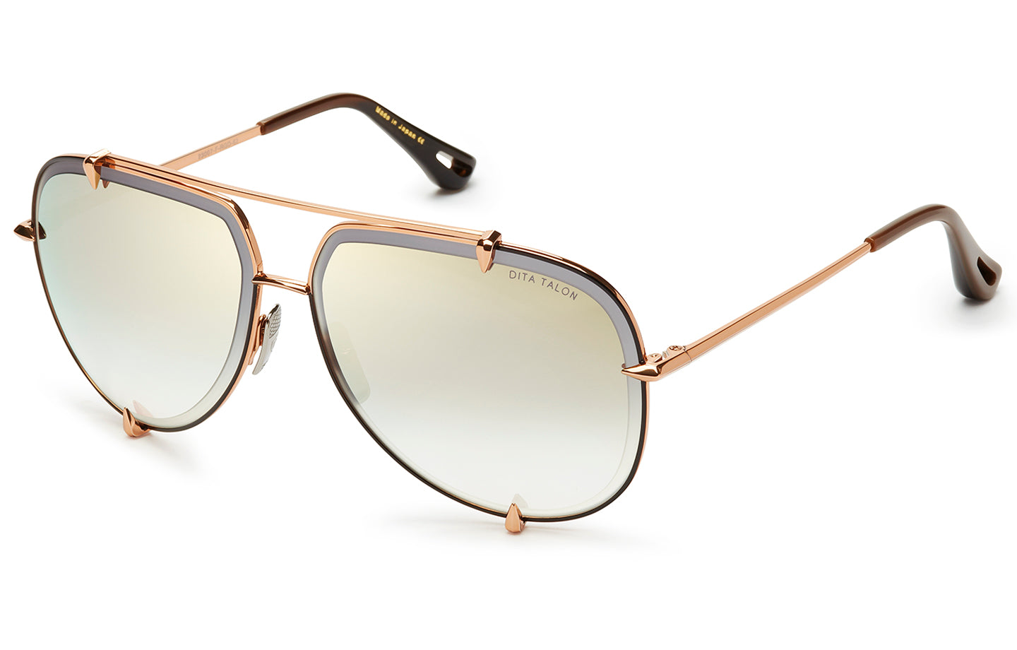 DITA TALON sunglasses in Rose Gold - Grey Gradient - Gold Flash - Modern Eye Care Portland