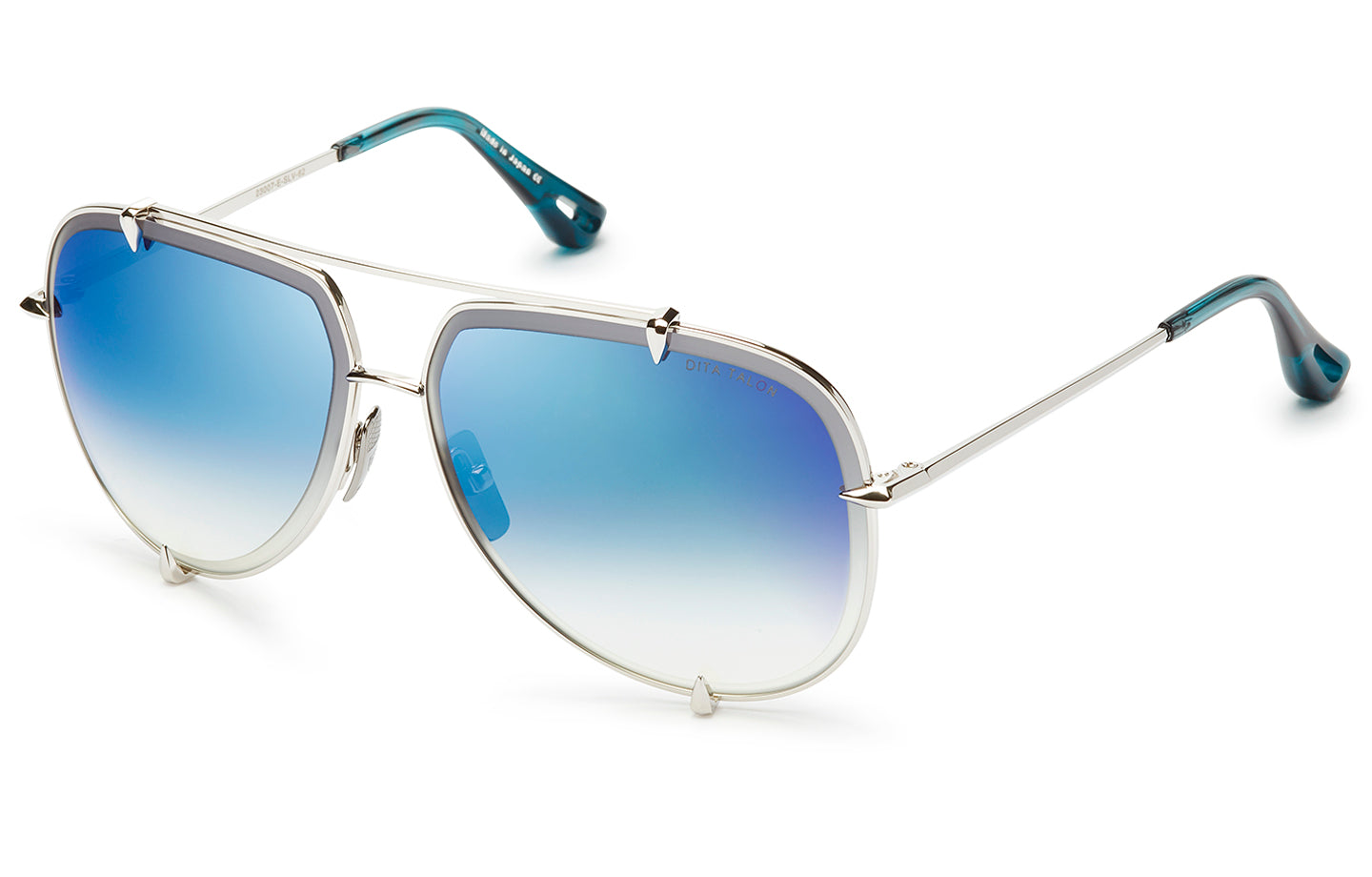 DITA TALON sunglasses in Silver - Grey Gradient - Blue Mirror - Modern Eye Care Portland