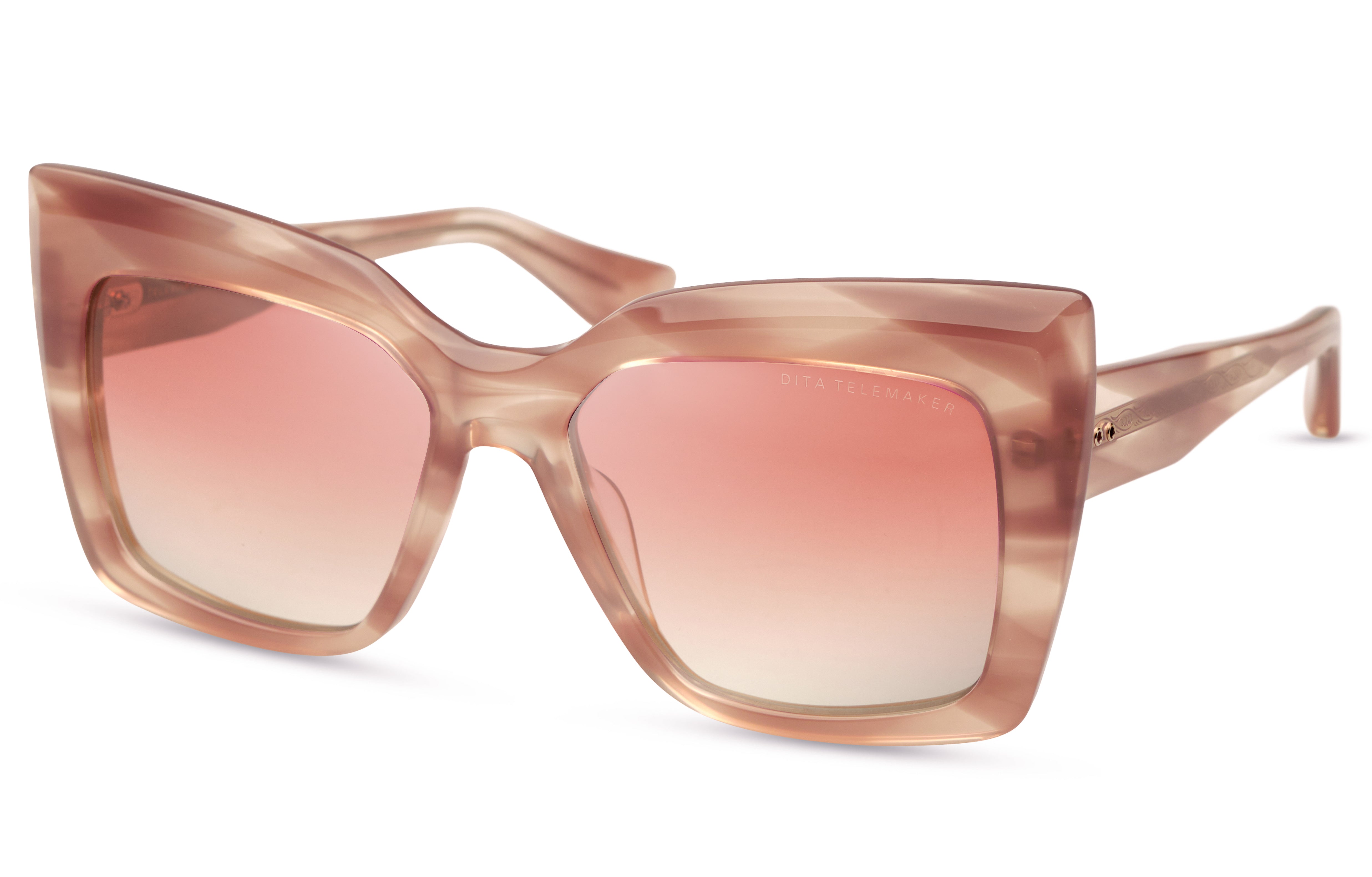 DITA TELEMAKER sunglasses in Dusty Pink Swirl - Rose to Clear Gradient - Modern Eye Care Portland