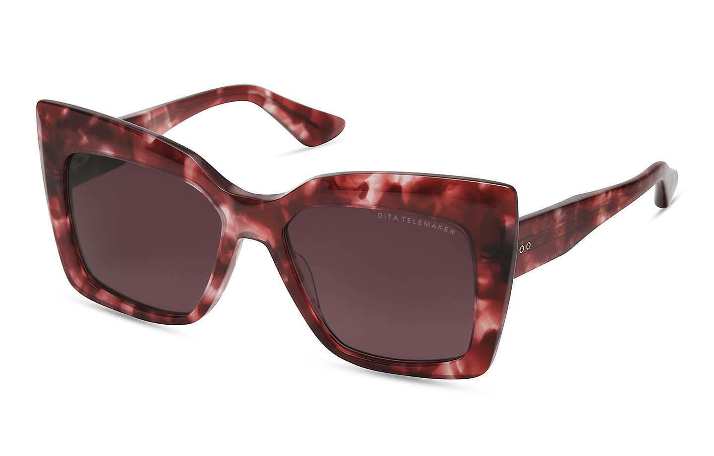 DITA TELEMAKER sunglasses in Rose Tortoise - Dark Cherry to Clear Gradient - Modern Eye Care Portland