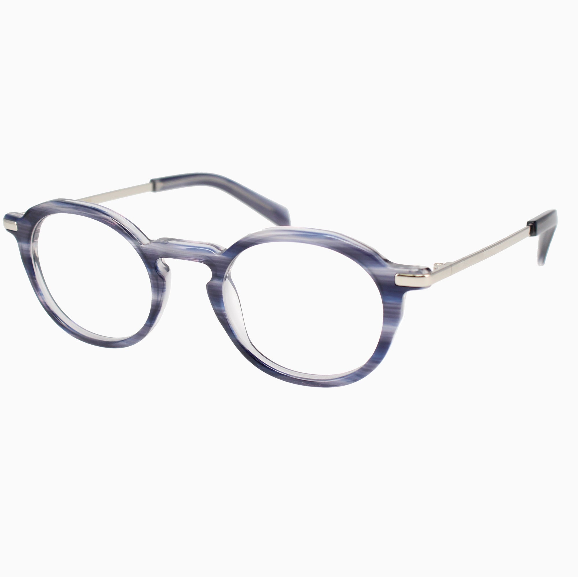 ILLA Domani eyeglasses in Blue Horn Transparent - Glance Glasses
