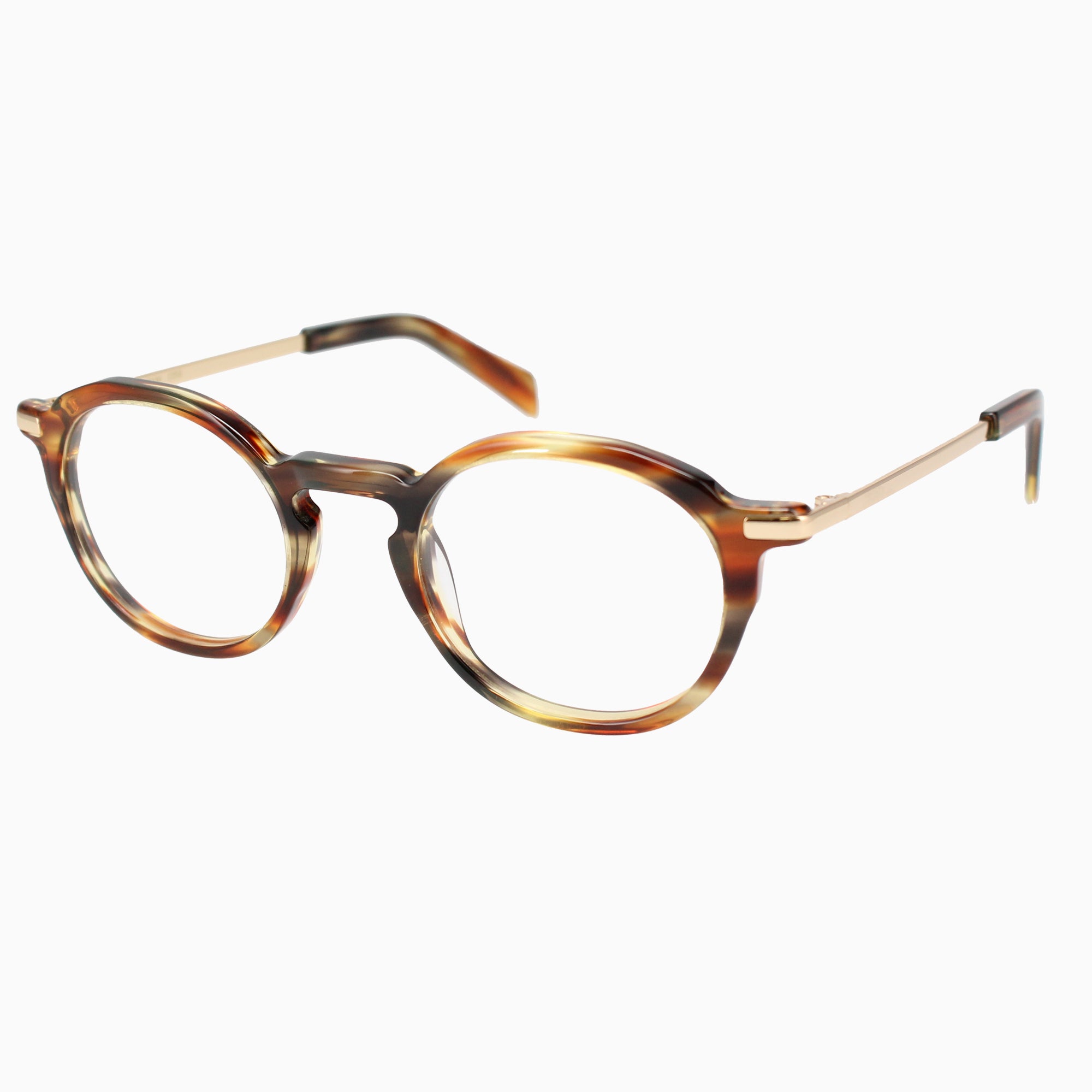 ILLA Domani eyeglasses in Brown Horn Transparent - Glance Glasses