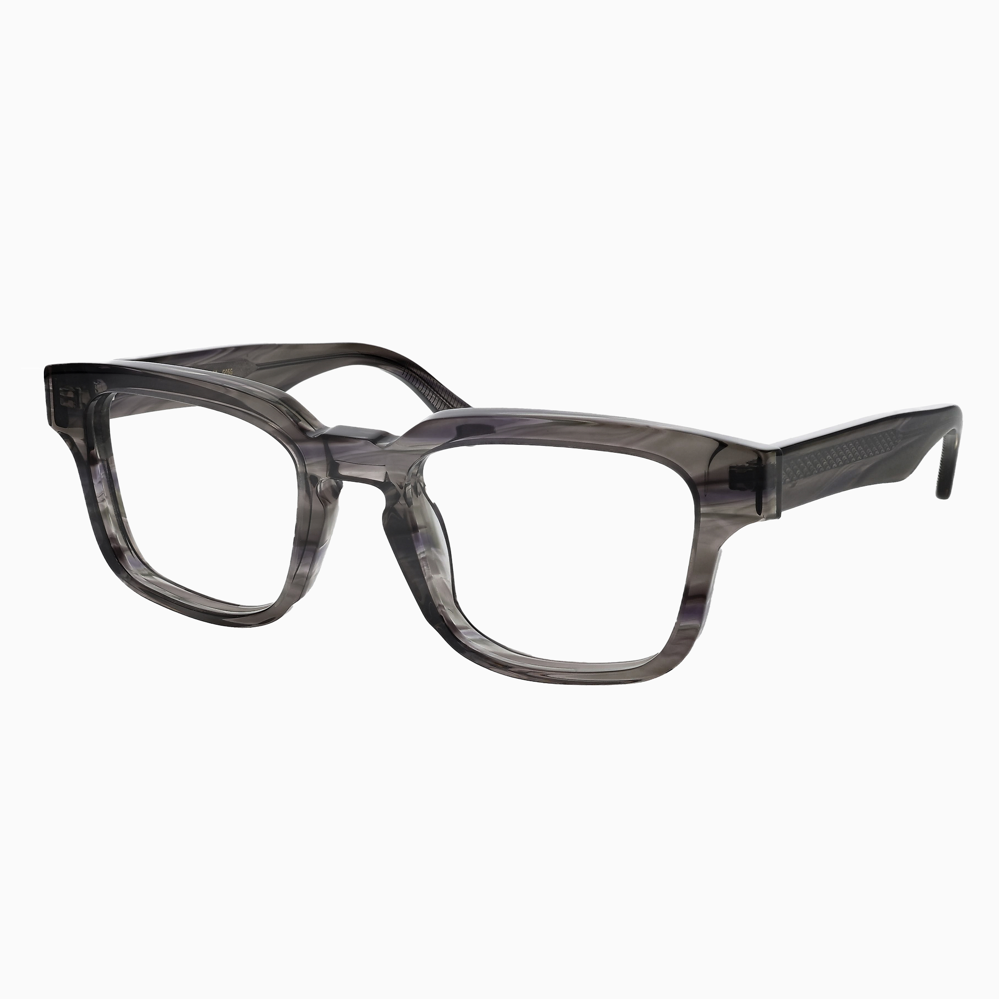 ILLA Ernesto eyeglasses in Grey Horn Transparent - Glance Glasses