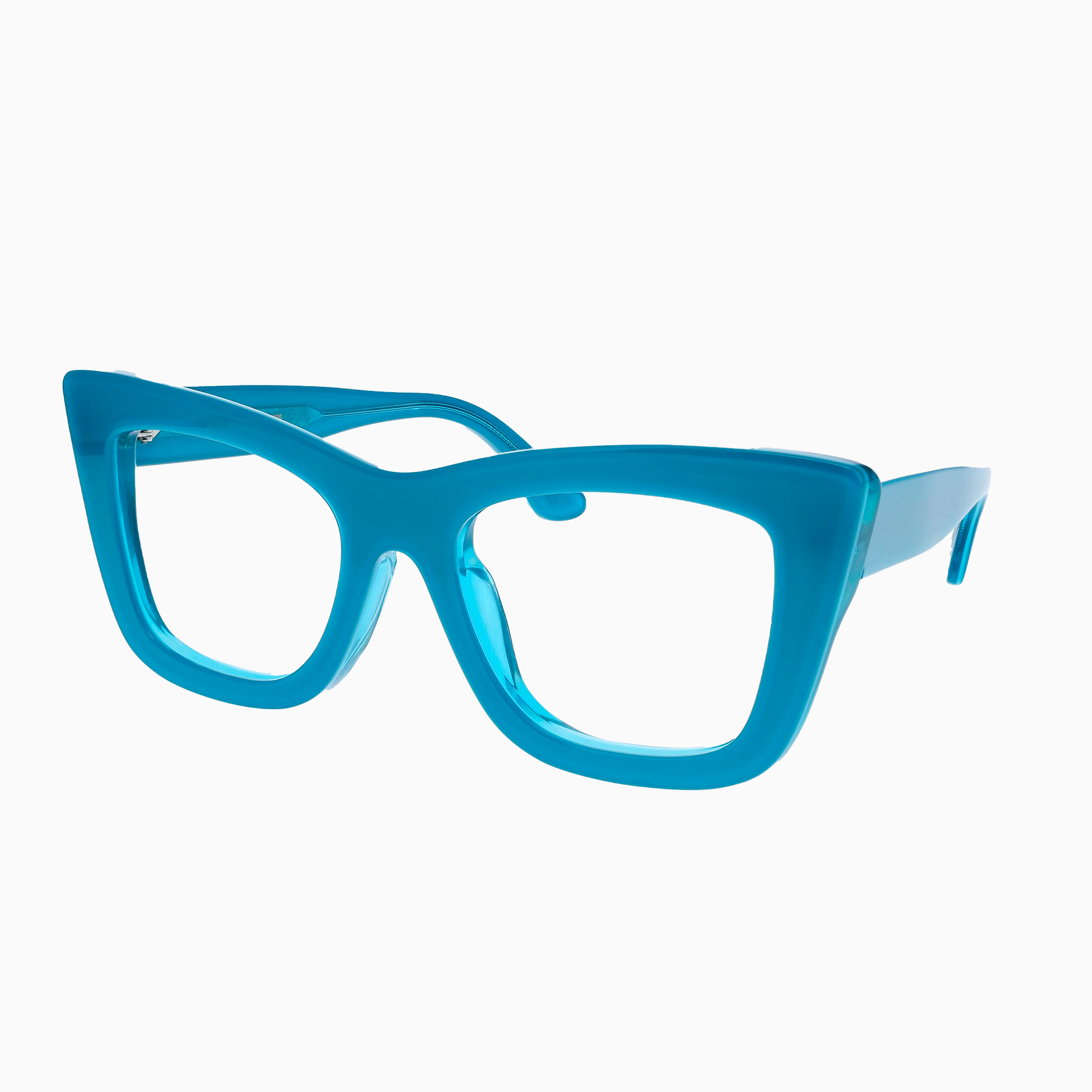 ILLA Leda eyeglasses in Turquoise Laminate - Glance Glasses