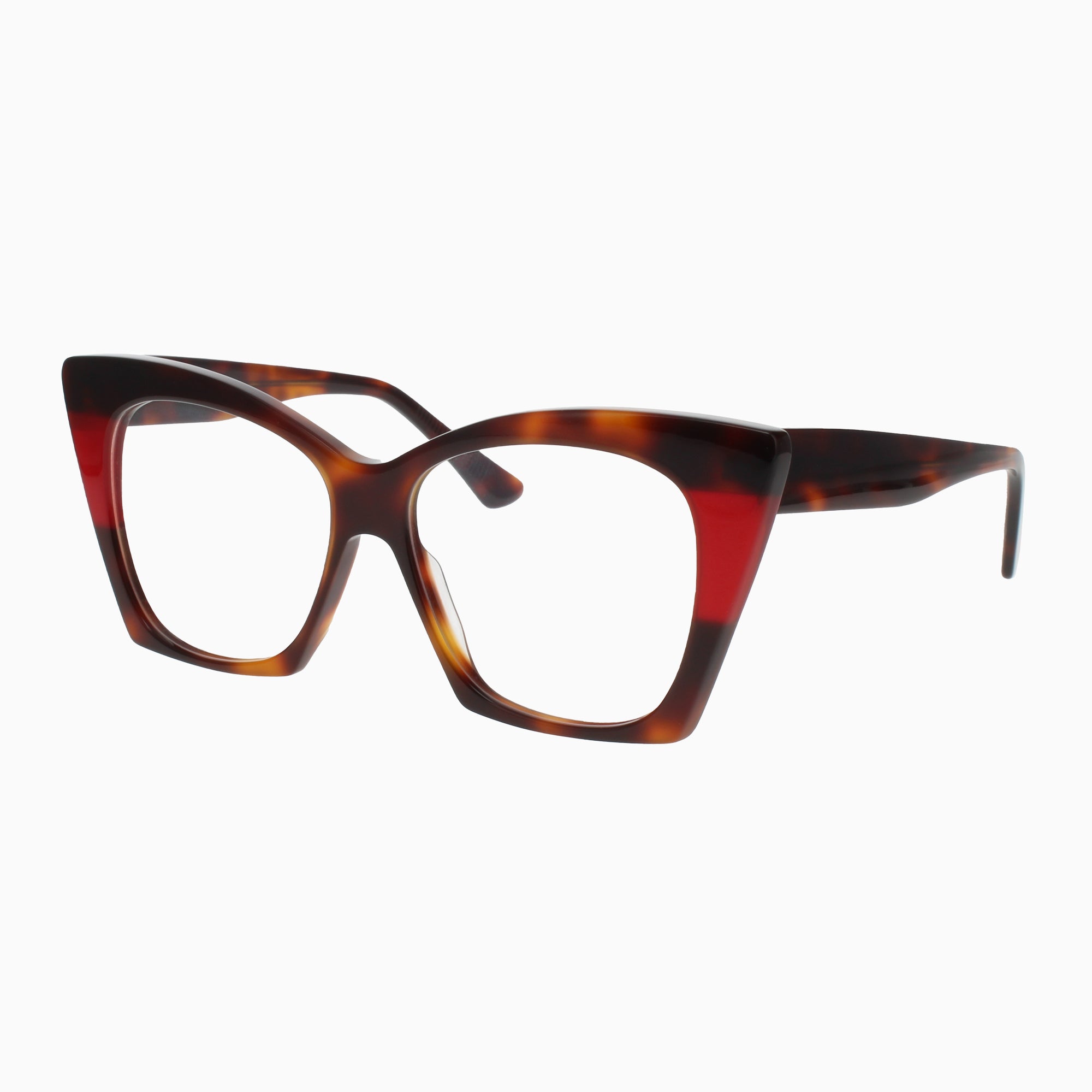ILLA Maddalena eyeglasses in Brown Tortoise/Red Milky - Glance Glasses