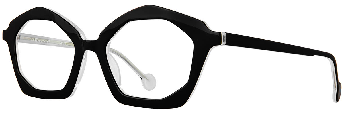 L.A. Eyeworks BUCATINI eyeglasses in 232 Black Freeze - Modern Eye Care Portland