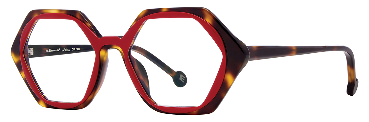 L.A. Eyeworks BUTTER CAKE eyeglasses in 200 Lipstick Tortoise - Modern Eye Care Portland