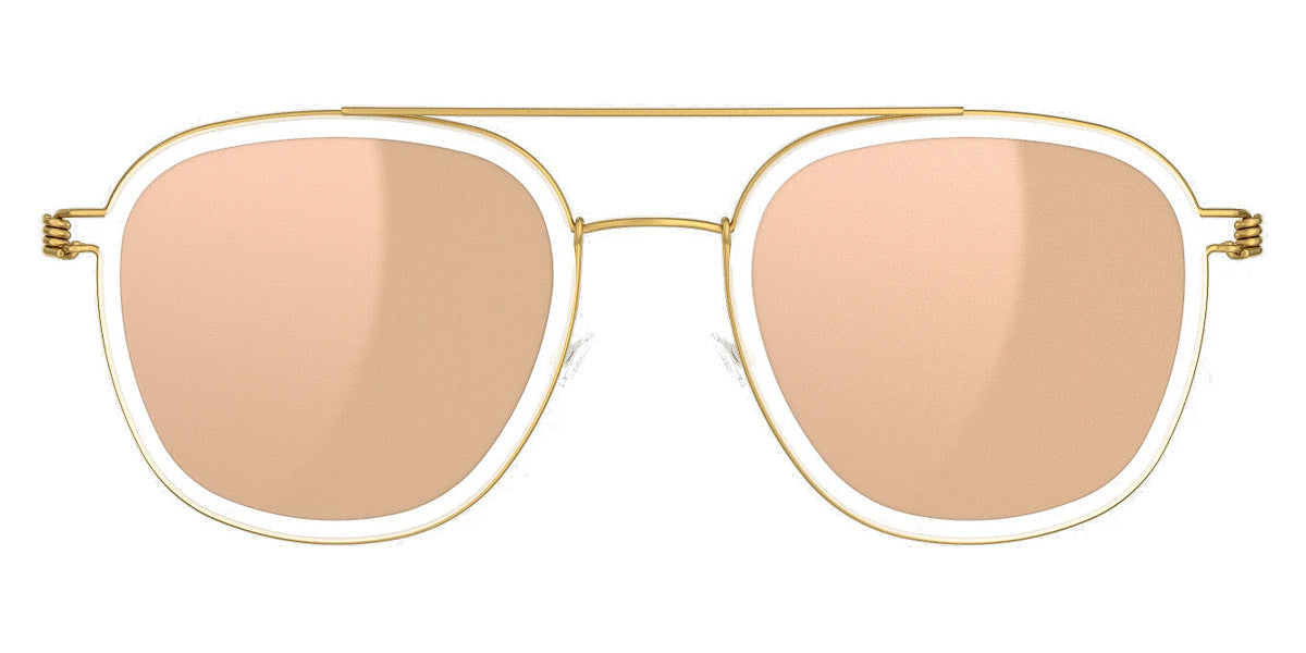 Lindberg Sun Titanium™ 8205 sunglasses in Basic-GT-K117 / Rose Gold Mirror - Medium Gray - SL54 / 50-21-135 - Modern Eye Care Portland