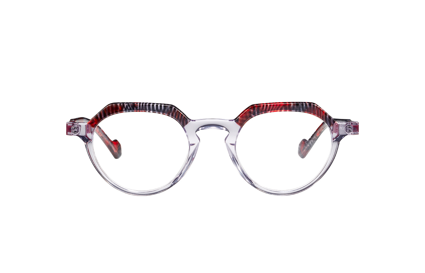 MATTTEW Acapulco eyeglasses in 925-transparent-rouge - Glance Glasses