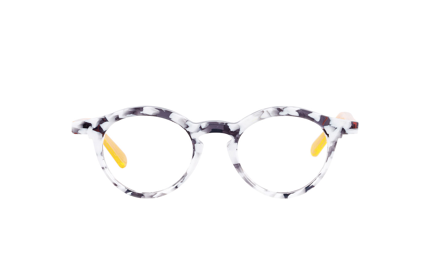 MATTTEW Alba eyeglasses in 959-noir-blanc-orange - Glance Glasses