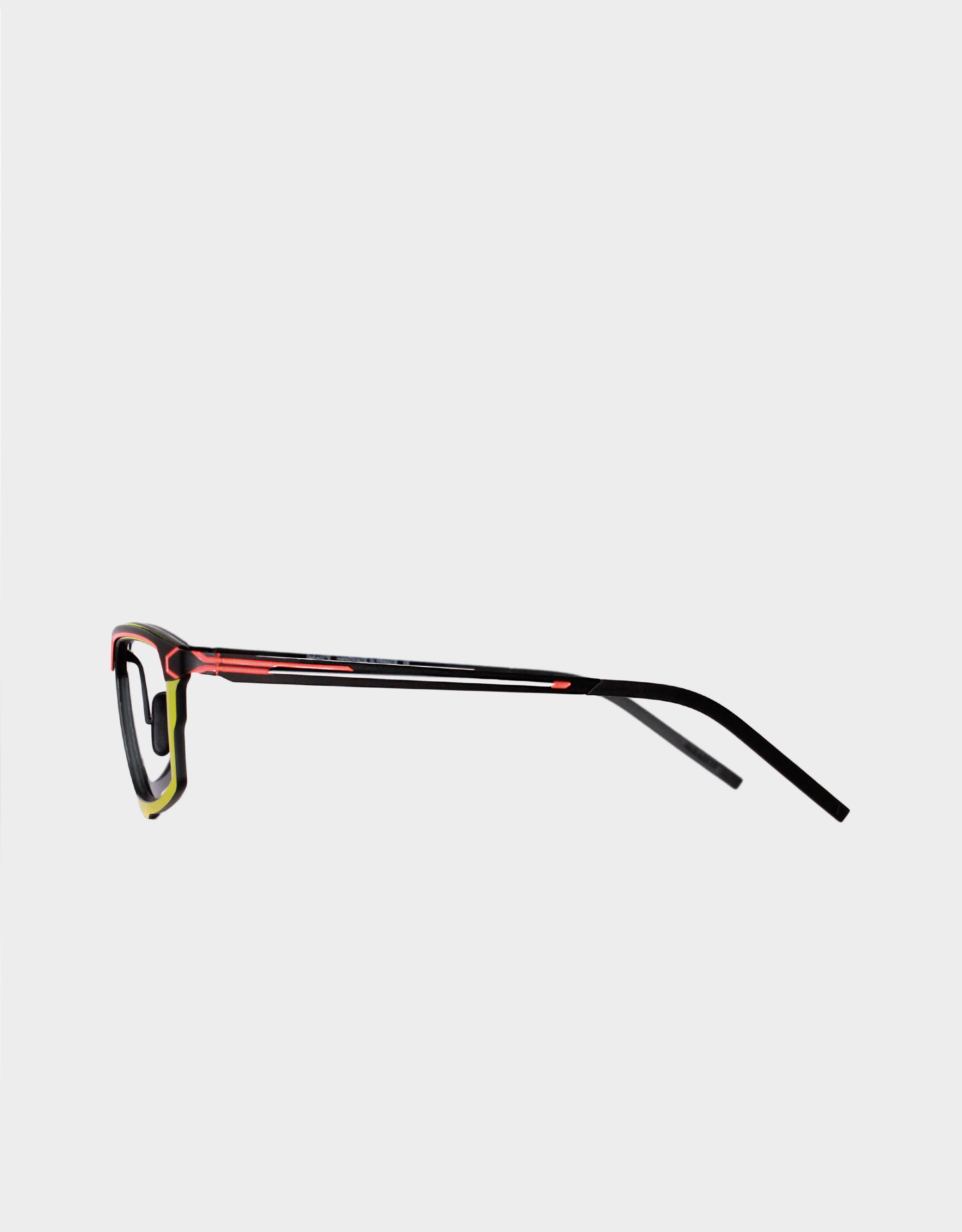 Parasite Eyewear ASTRO 1 eyeglasses in C57 - BLACK / FLUO ORANGE REVO RED - Modern Eye Care Portland