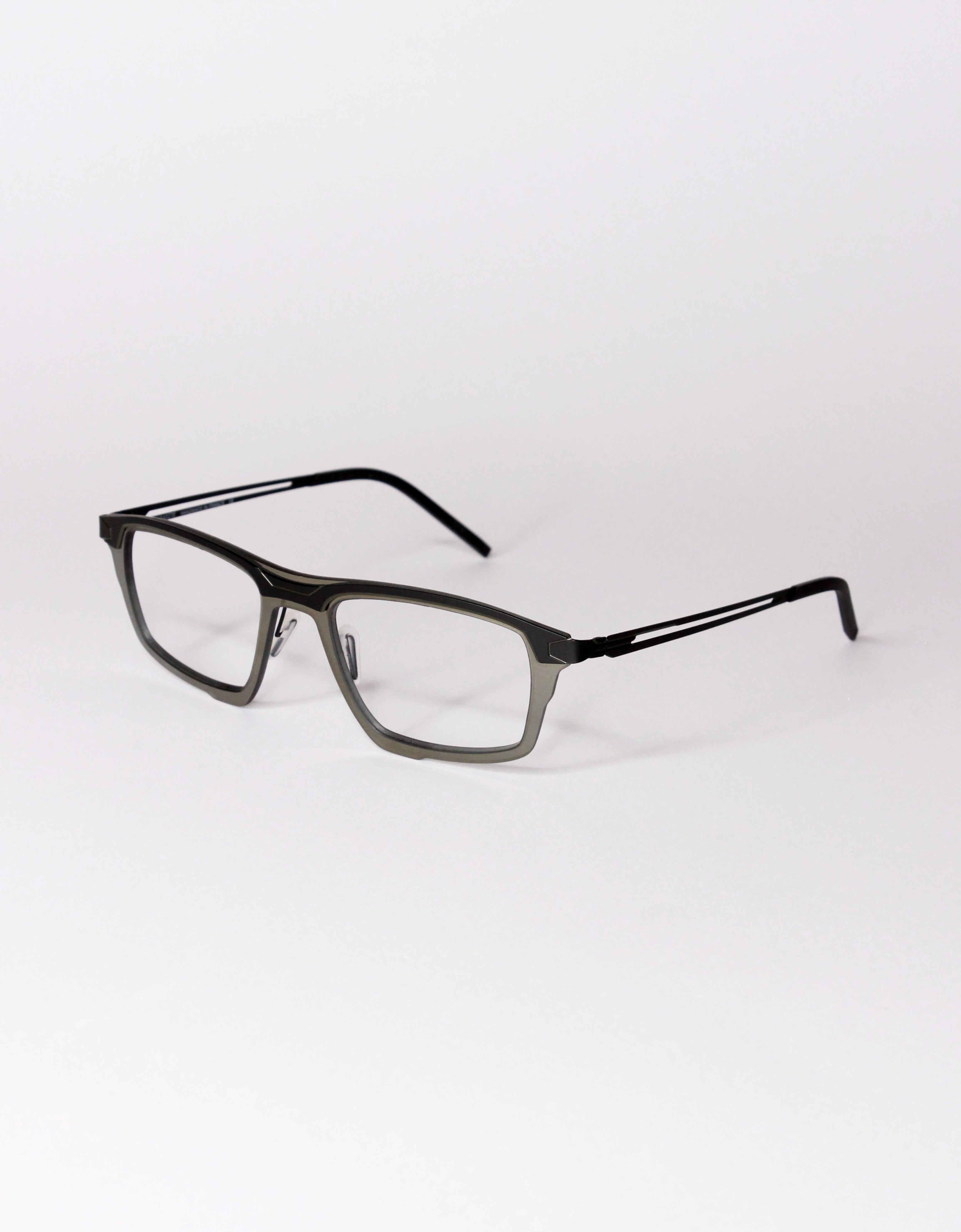 Parasite Eyewear ASTRO 4 eyeglasses in C52A - BLACK / KHAKI GOLDEN BROWN - Modern Eye Care Portland