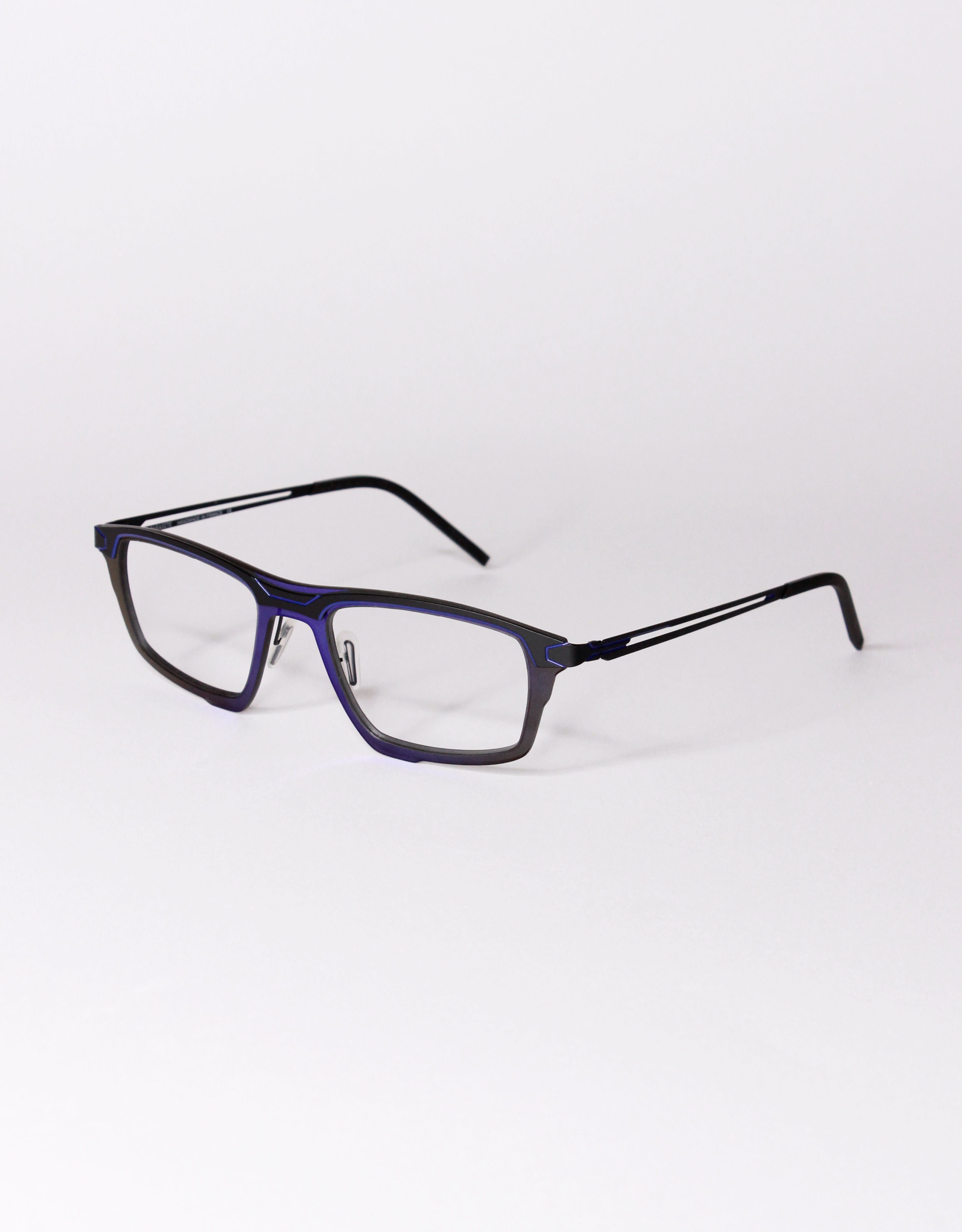 Parasite Eyewear ASTRO 4 eyeglasses in C72 - BLACK / BLUE REVO BLUE - Modern Eye Care Portland