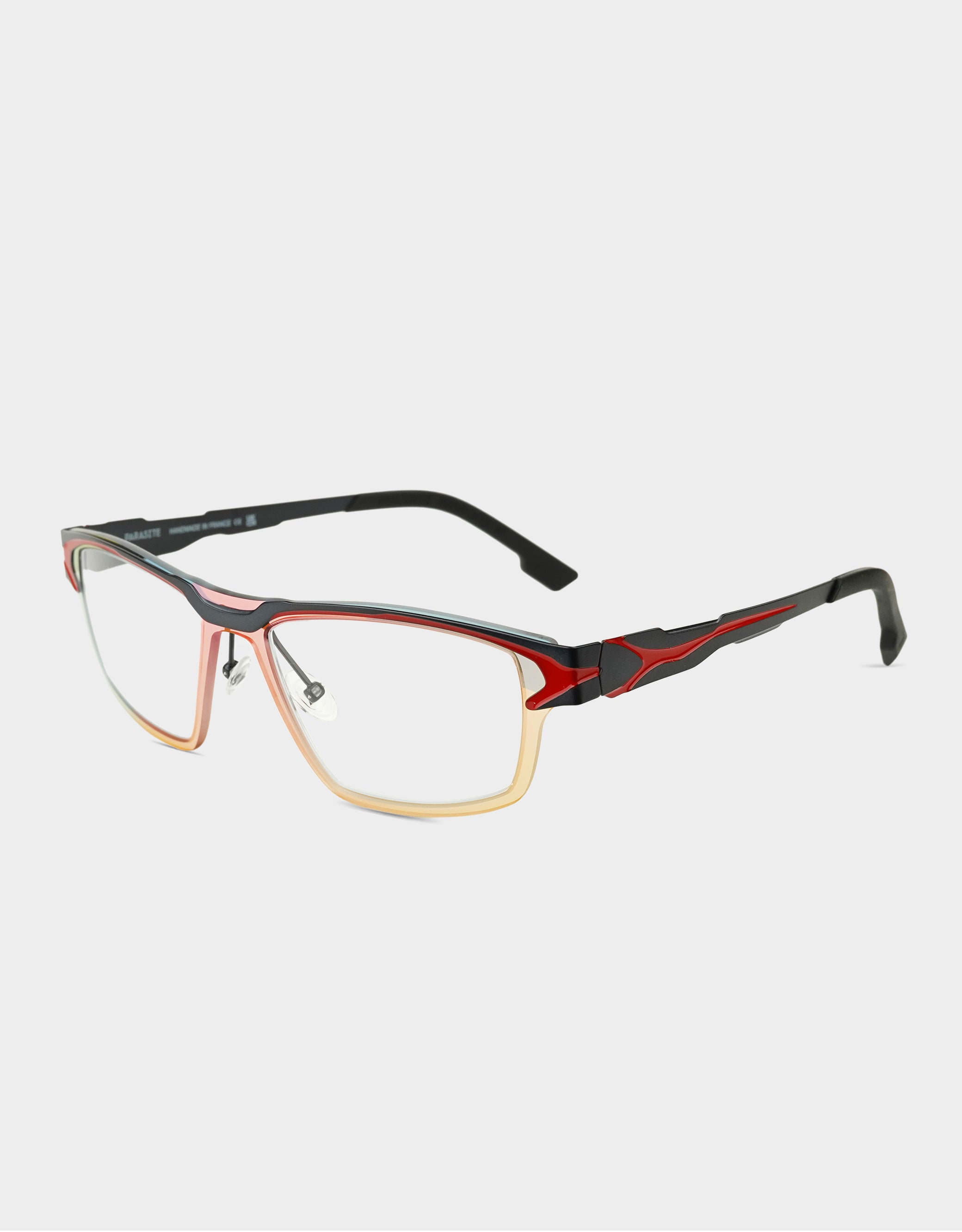 Parasite Eyewear ATOM 1 eyeglasses in C62 - GREY / RED - Modern Eye Care Portland