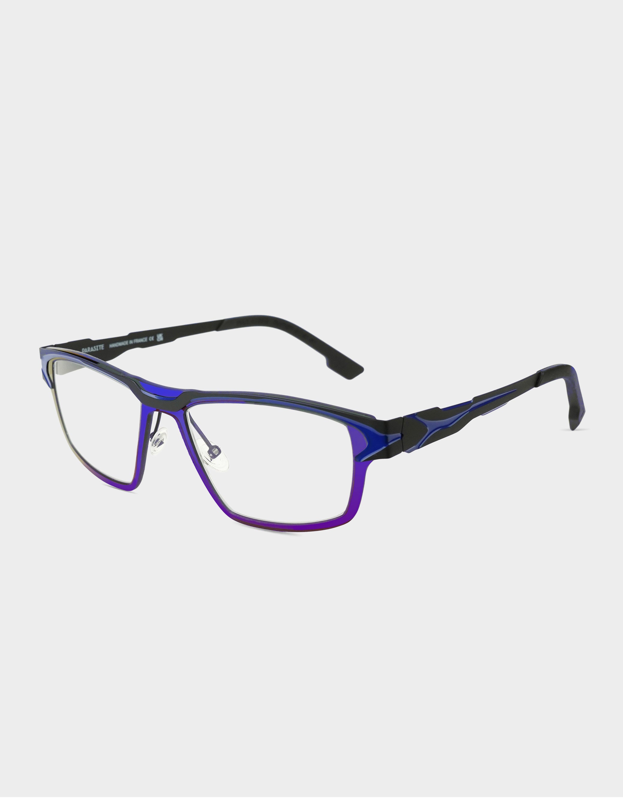 Parasite Eyewear ATOM 1 eyeglasses in C72 - BLACK / BLUE - Modern Eye Care Portland