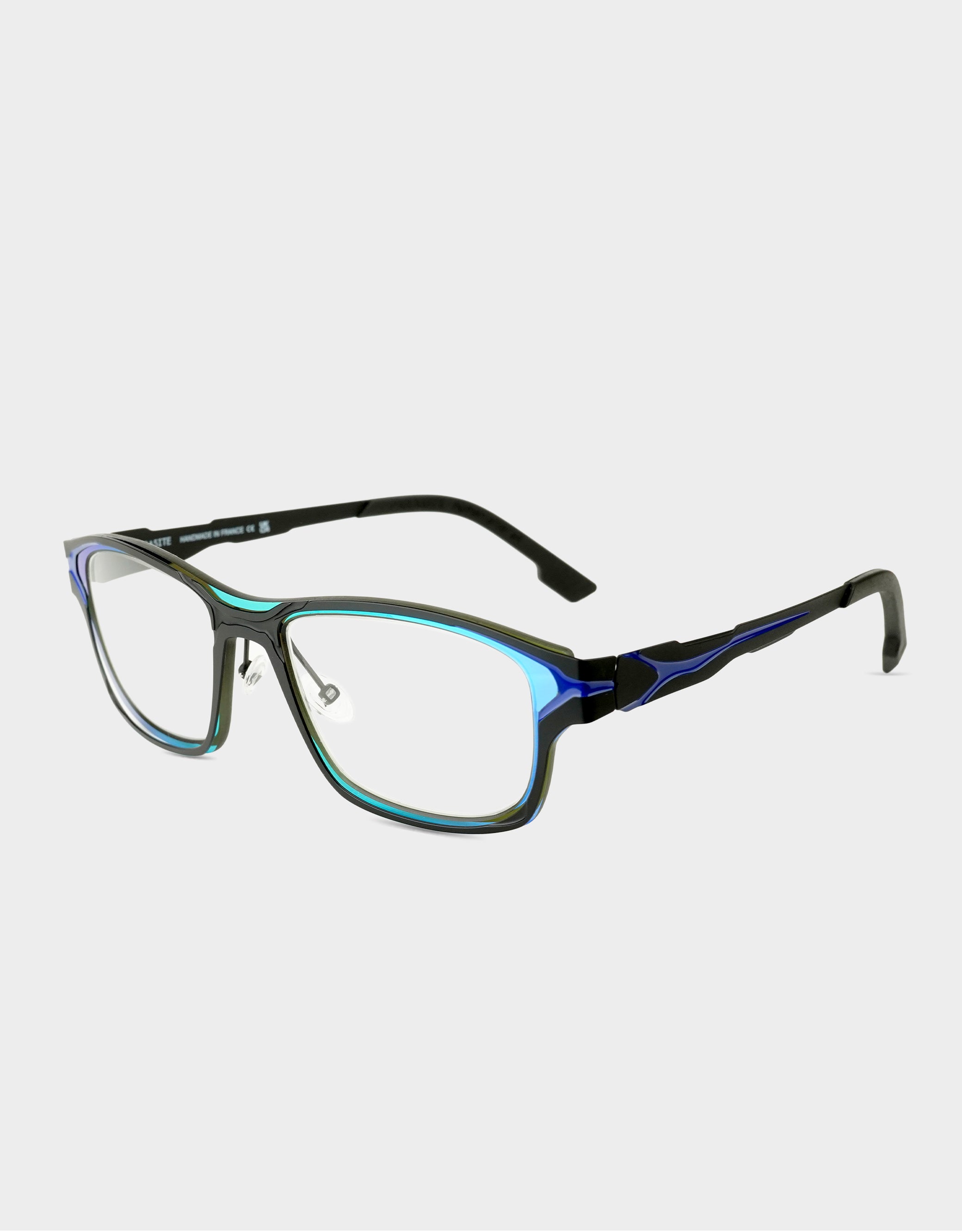 Parasite Eyewear ATOM 2 eyeglasses in C72 - BLACK / BLUE - Modern Eye Care Portland