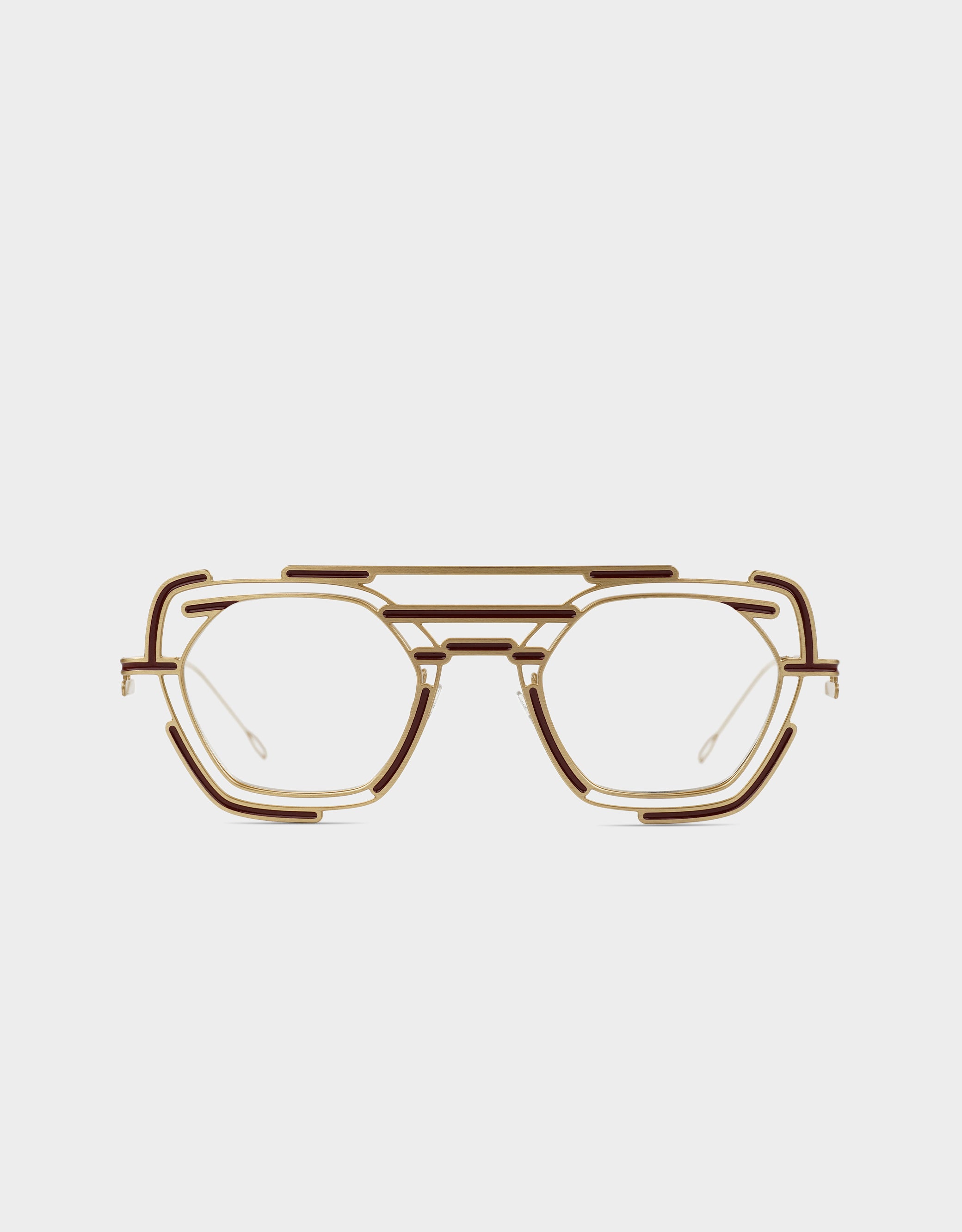 Parasite Eyewear AZTEC 2 eyeglasses in C51 - GOLD / WINE COLOR - Modern Eye Care Portland