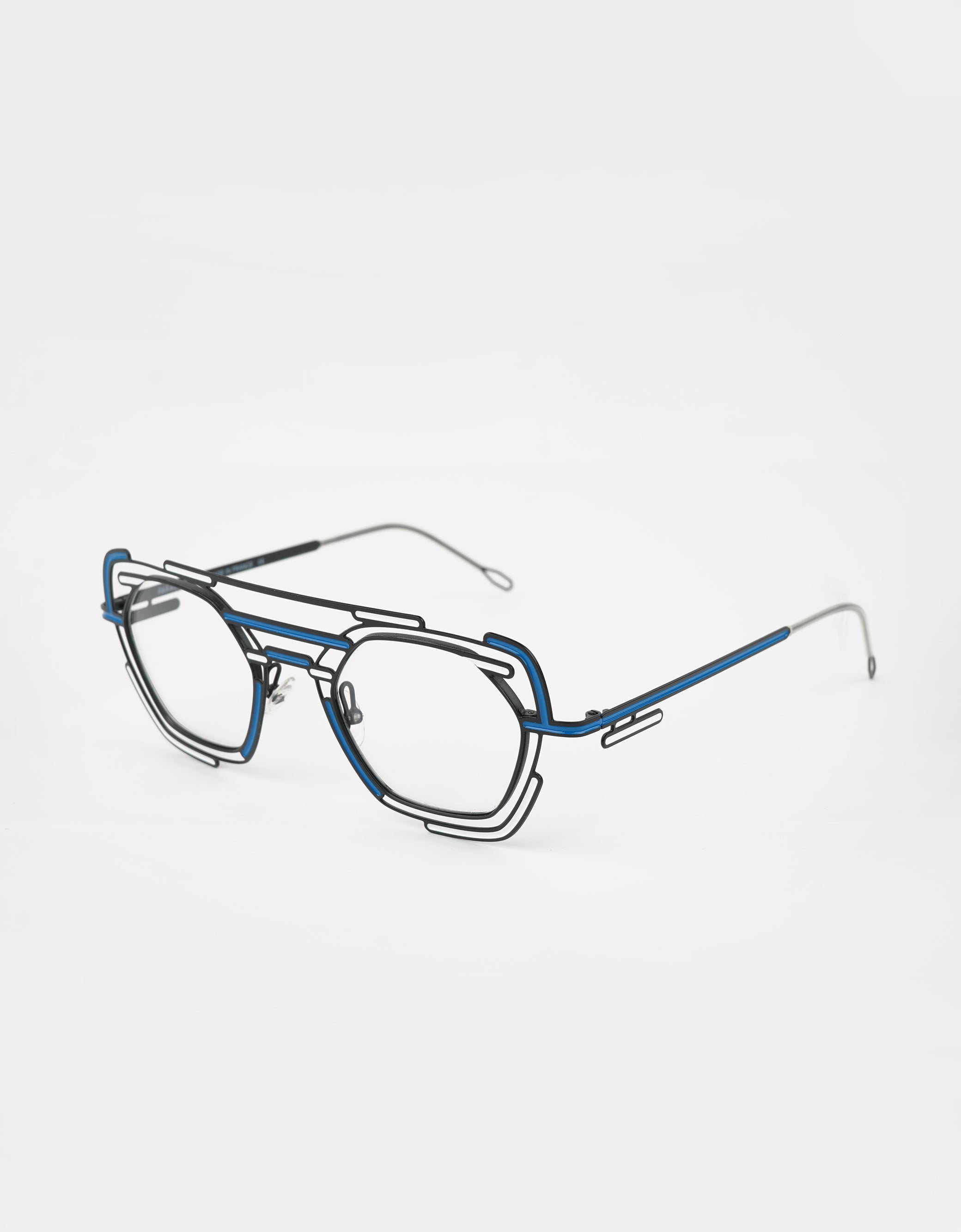 Parasite Eyewear AZTEC 2 eyeglasses in C72 - BLACK / CORSAIR WHITE - Modern Eye Care Portland