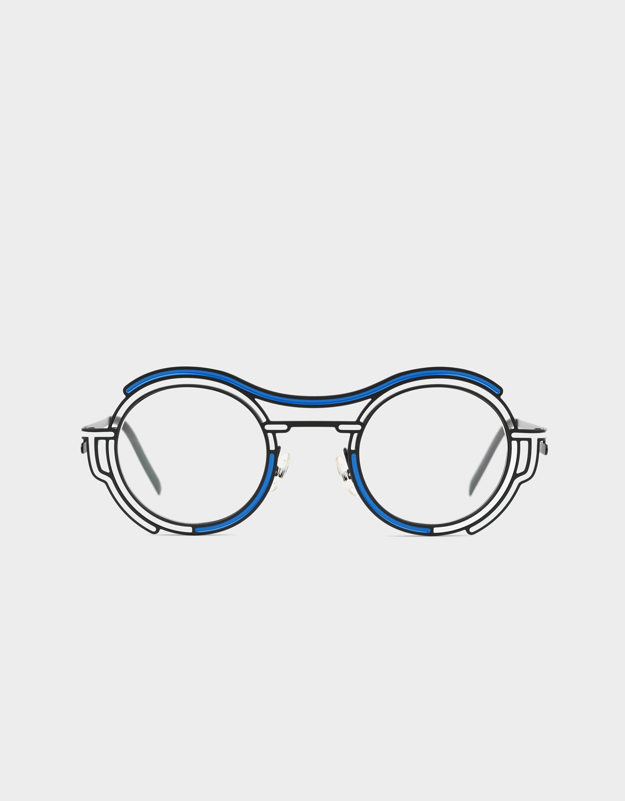 Parasite Eyewear AZTEC 5 eyeglasses in C72 - BLACK / BLUE WHITE - Modern Eye Care Portland