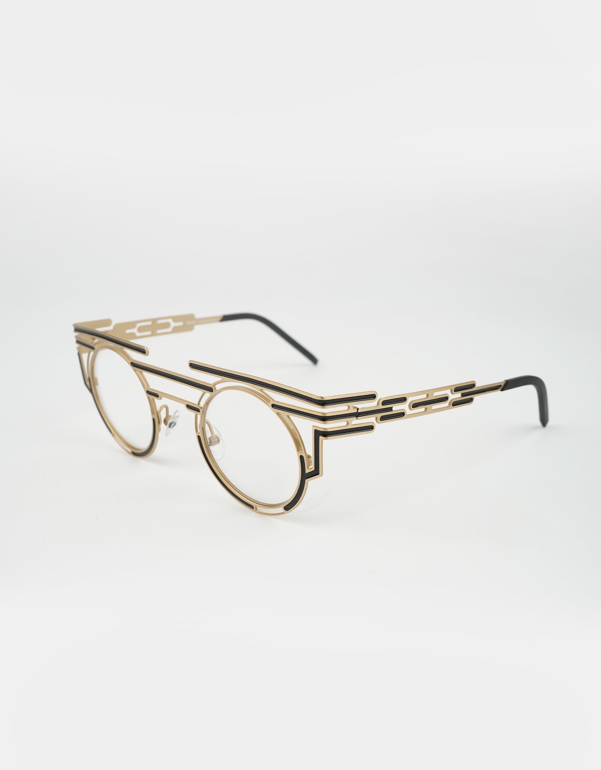 Parasite Eyewear AZTEC 6 eyeglasses in C79 - GOLD / BLACK - Modern Eye Care Portland