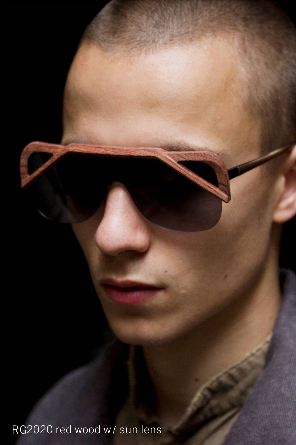 RIGARDS RG2020 eyeglasses in Red Wood w/ Sun Lens - Glance Glasses