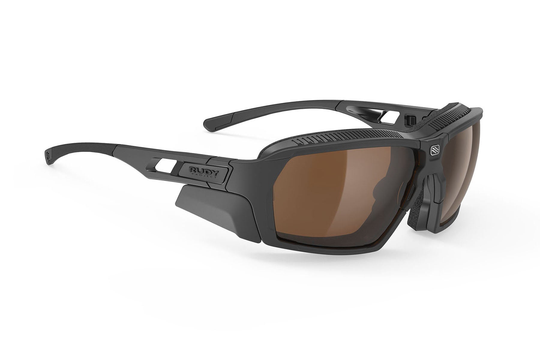 Rudy Project Agent Q Performance Kit sunglasses in Agent Q Matte Black with Hi-Altitude and Multilaser Gold and Transparent Lenses - Modern Eye Care Portland