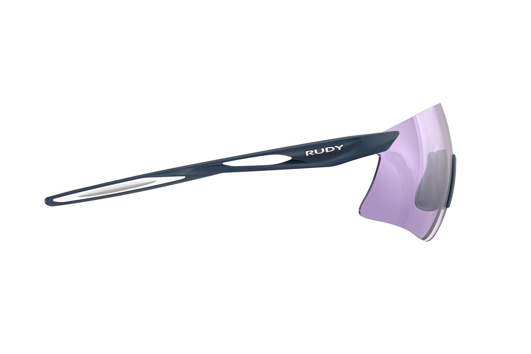 Rudy Project Astral Sphere UTMB sunglasses in Astral Sphere UTMB Blue Navy Matte Frame With ImpactX Photochromic 2 Laser Purple Lenses - Modern Eye Care Portland