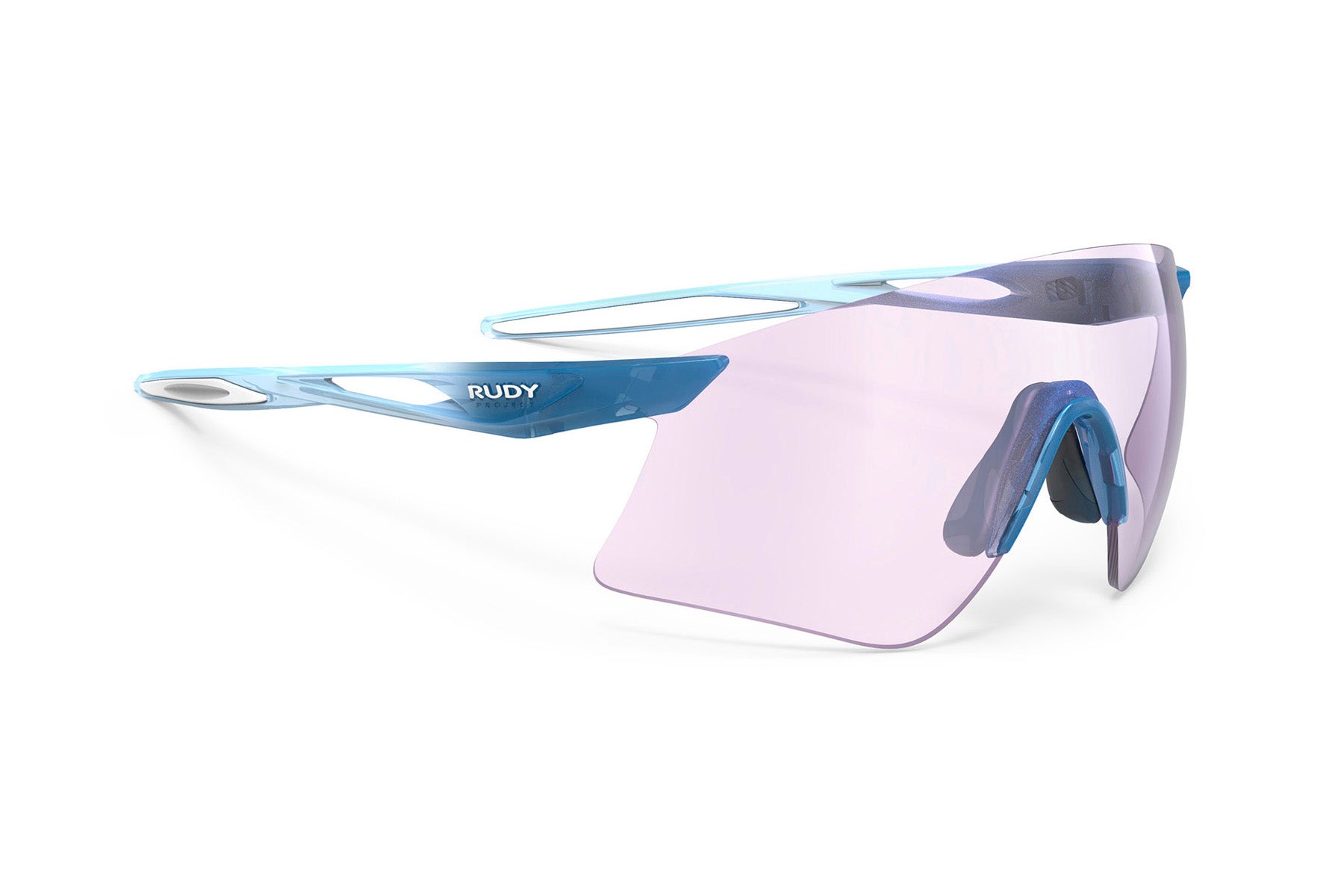 Rudy Project Astral Sphere sunglasses in Astral Sphere Crystal Blue Avio Fade Sky Frame With ImpactX Photochromic 2 Laser Purple Lenses - Modern Eye Care Portland