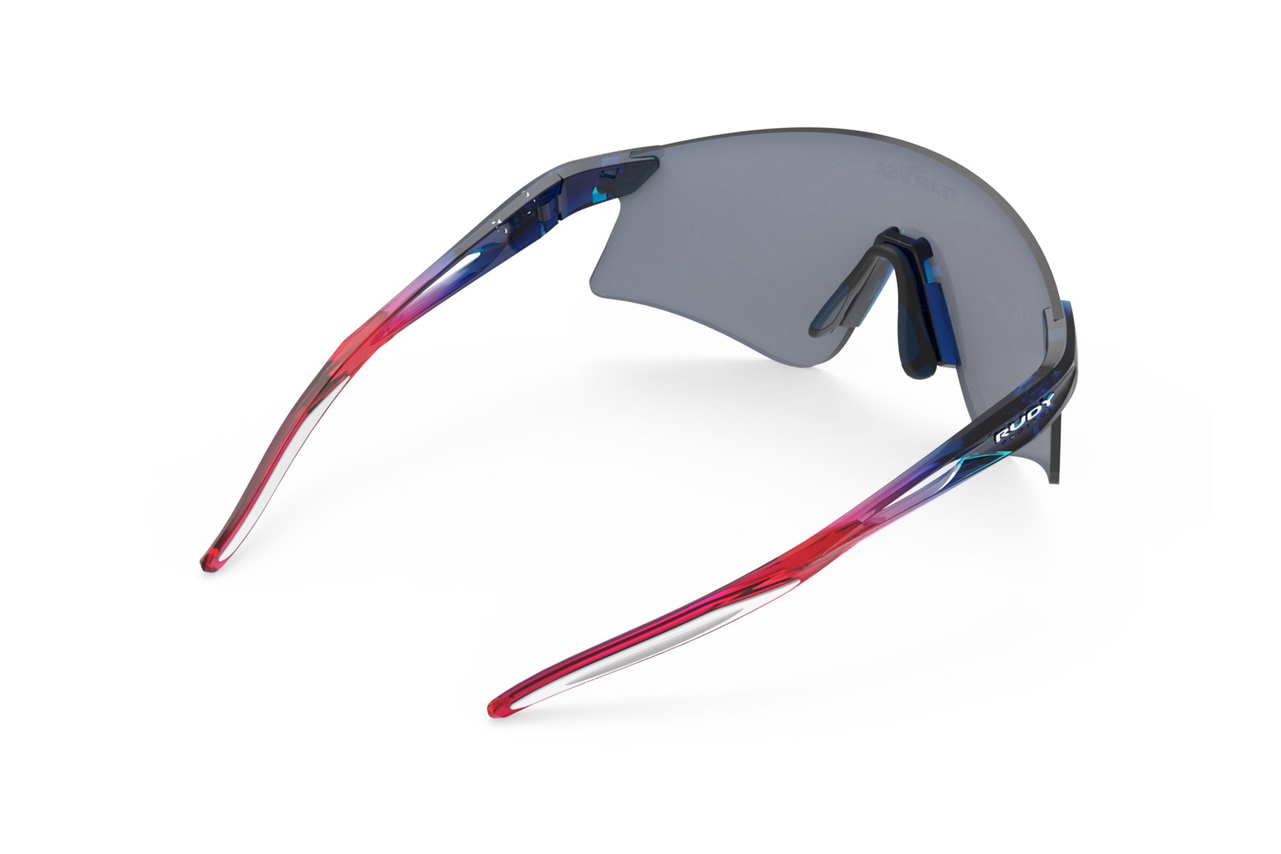 Rudy Project Astral Team USA Edition sunglasses in Astral Team USA Edition Crystal Blue Navy Fade Red Gloss with Multilaser Red Lenses - Modern Eye Care Portland