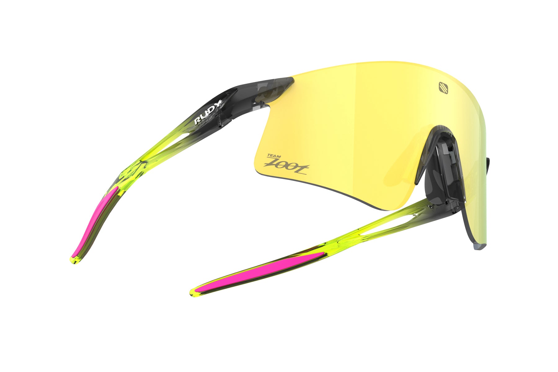 Rudy Project Astral X Team ZOOT Edition sunglasses in Crystal Ash Fade Acid Green With Multilaser Yellow Lenses - Modern Eye Care Portland