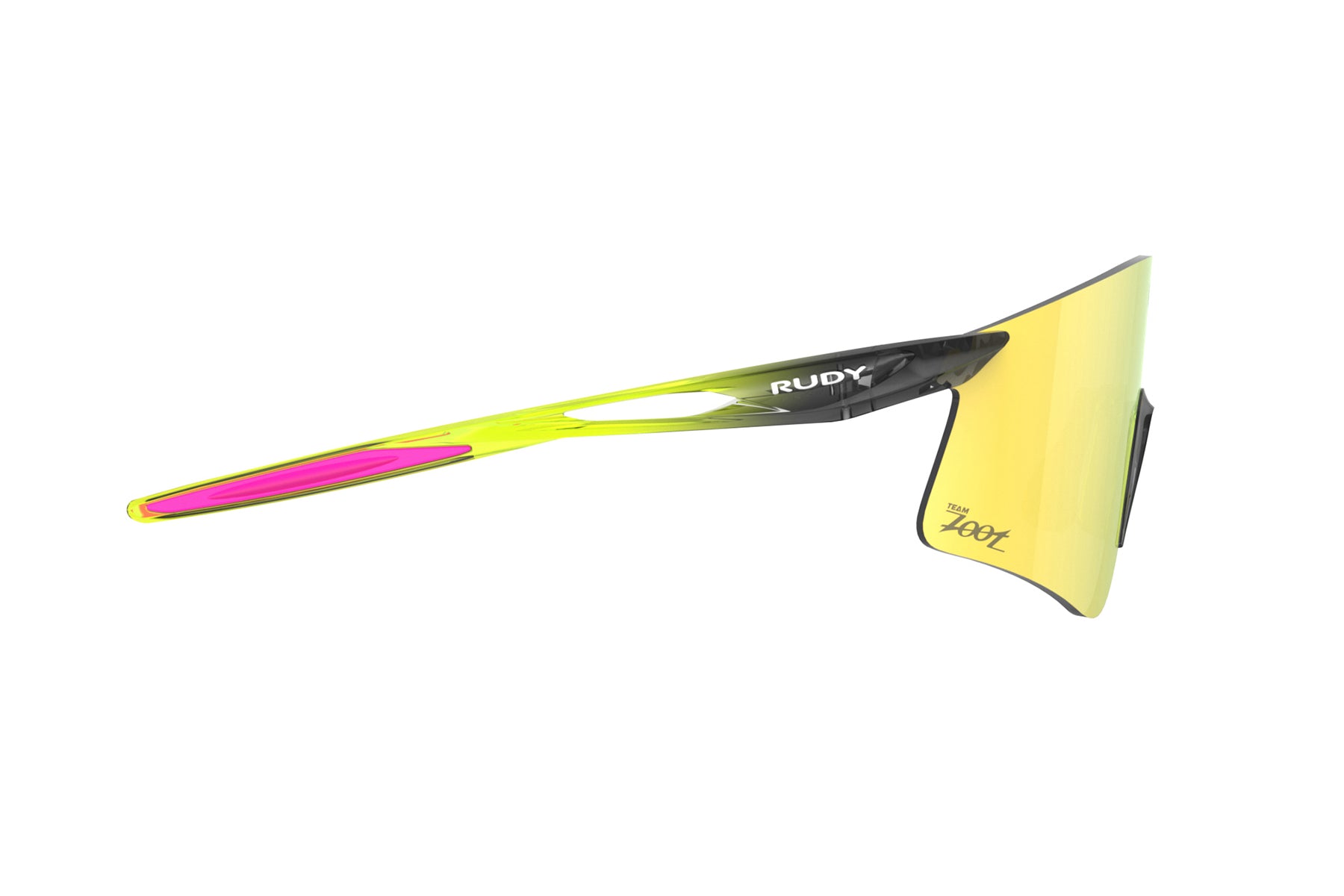 Rudy Project Astral X Team ZOOT Edition sunglasses in Crystal Ash Fade Acid Green With Multilaser Yellow Lenses - Modern Eye Care Portland