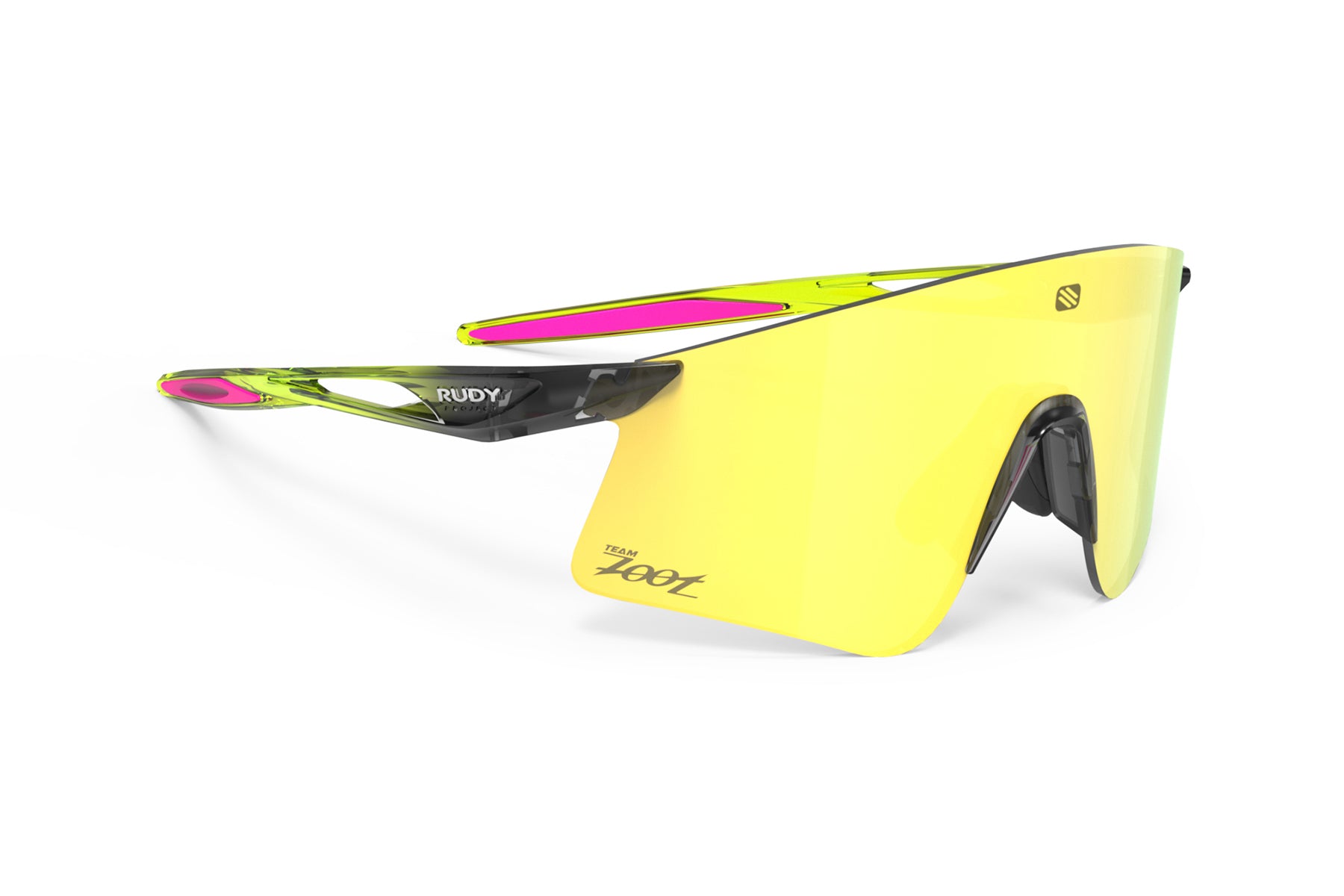Rudy Project Astral X Team ZOOT Edition sunglasses in Crystal Ash Fade Acid Green With Multilaser Yellow Lenses - Modern Eye Care Portland