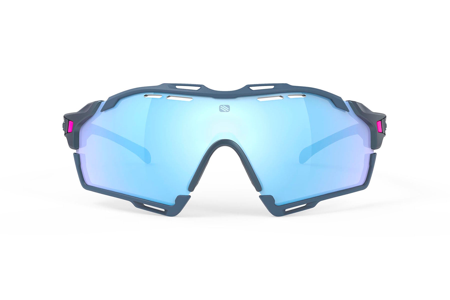 Rudy Project Cutline sunglasses in Cutline Cosmic Blue With Multilaser Ice Lenses Cosmic Bumpers - Modern Eye Care Portland