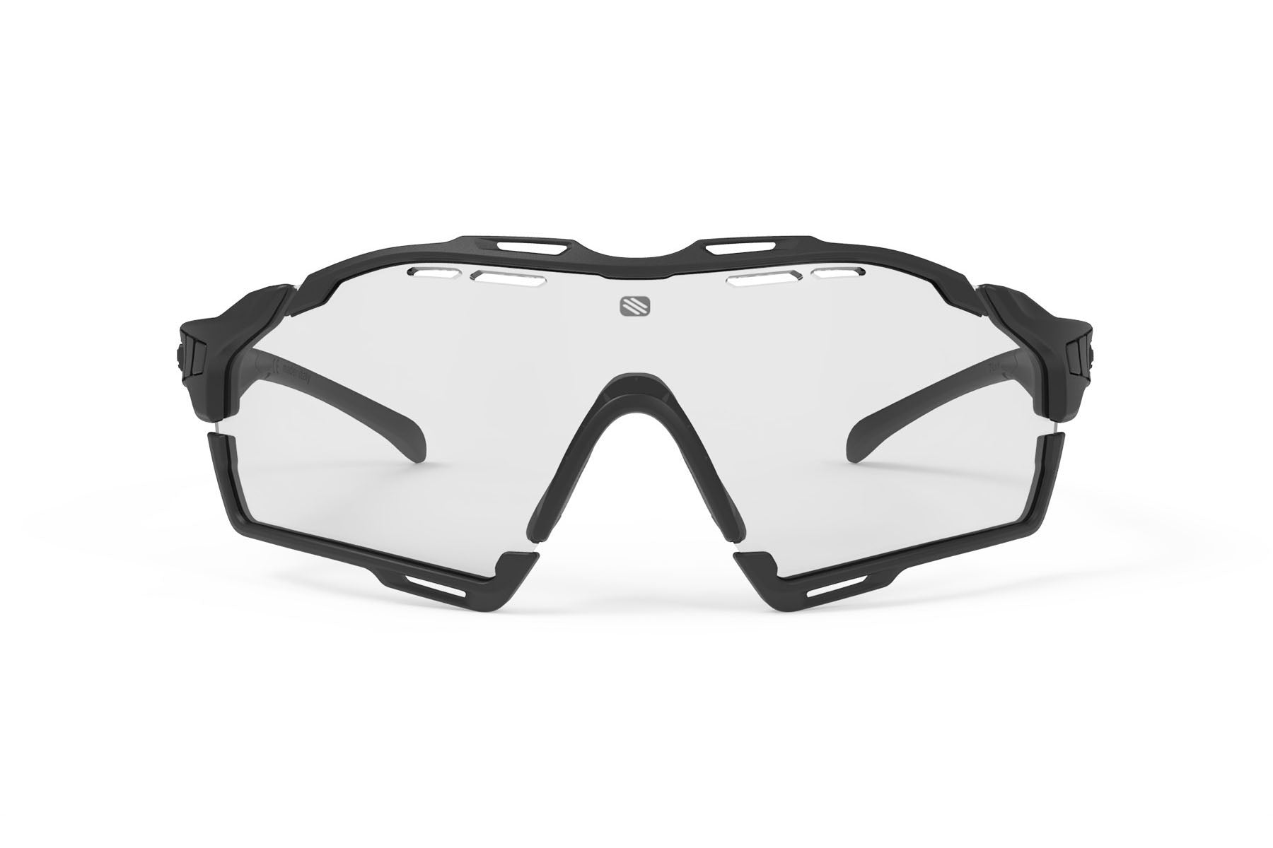 Rudy Project Cutline sunglasses in cutline Matte Black Frame with ImpactX Photochromic 2 Black Lenses Black Bumpers - Modern Eye Care Portland