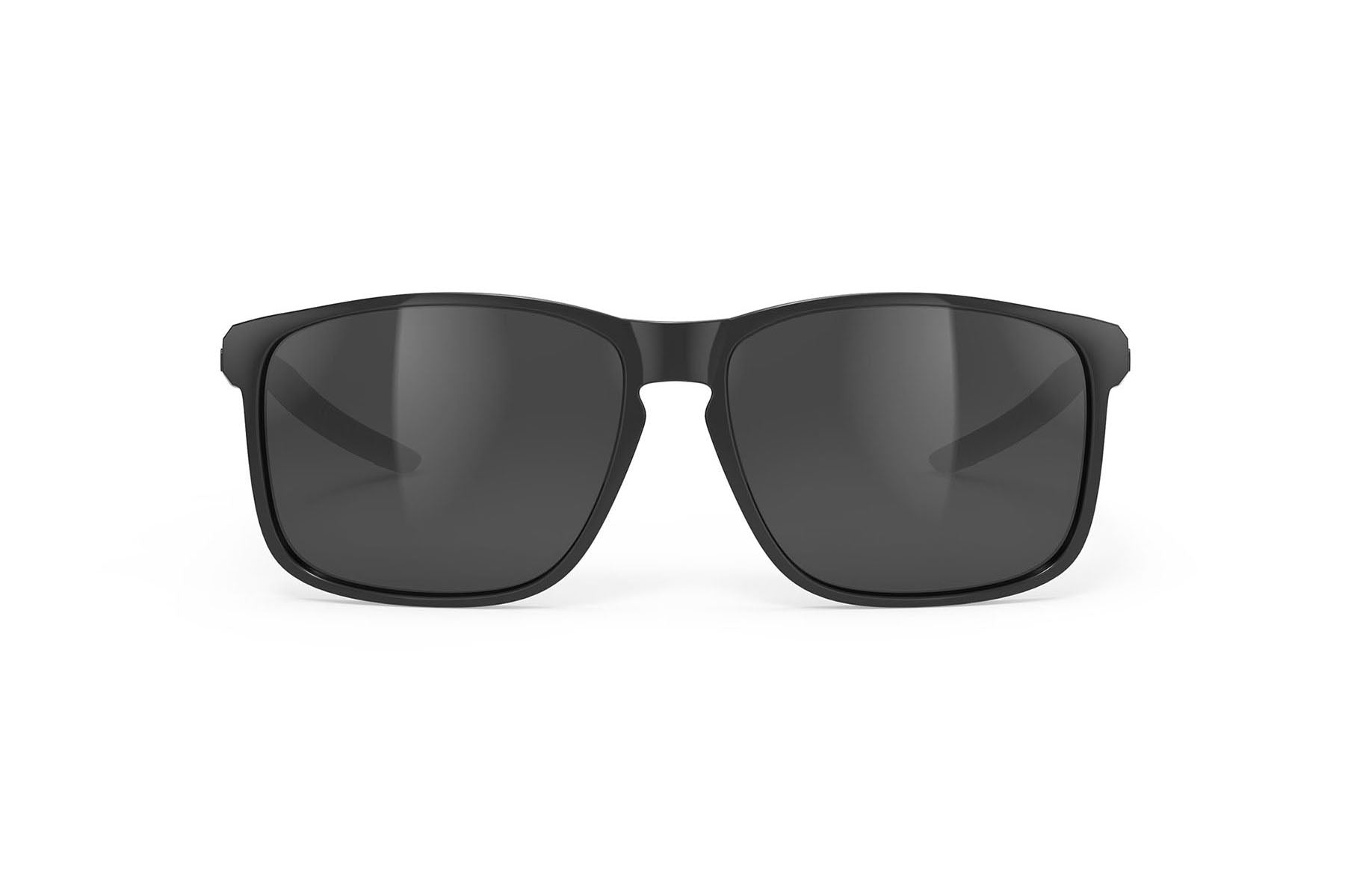Rudy Project Overlap sunglasses in Overlap Black Gloss Frame With Smoke Black Lenses - Modern Eye Care Portland