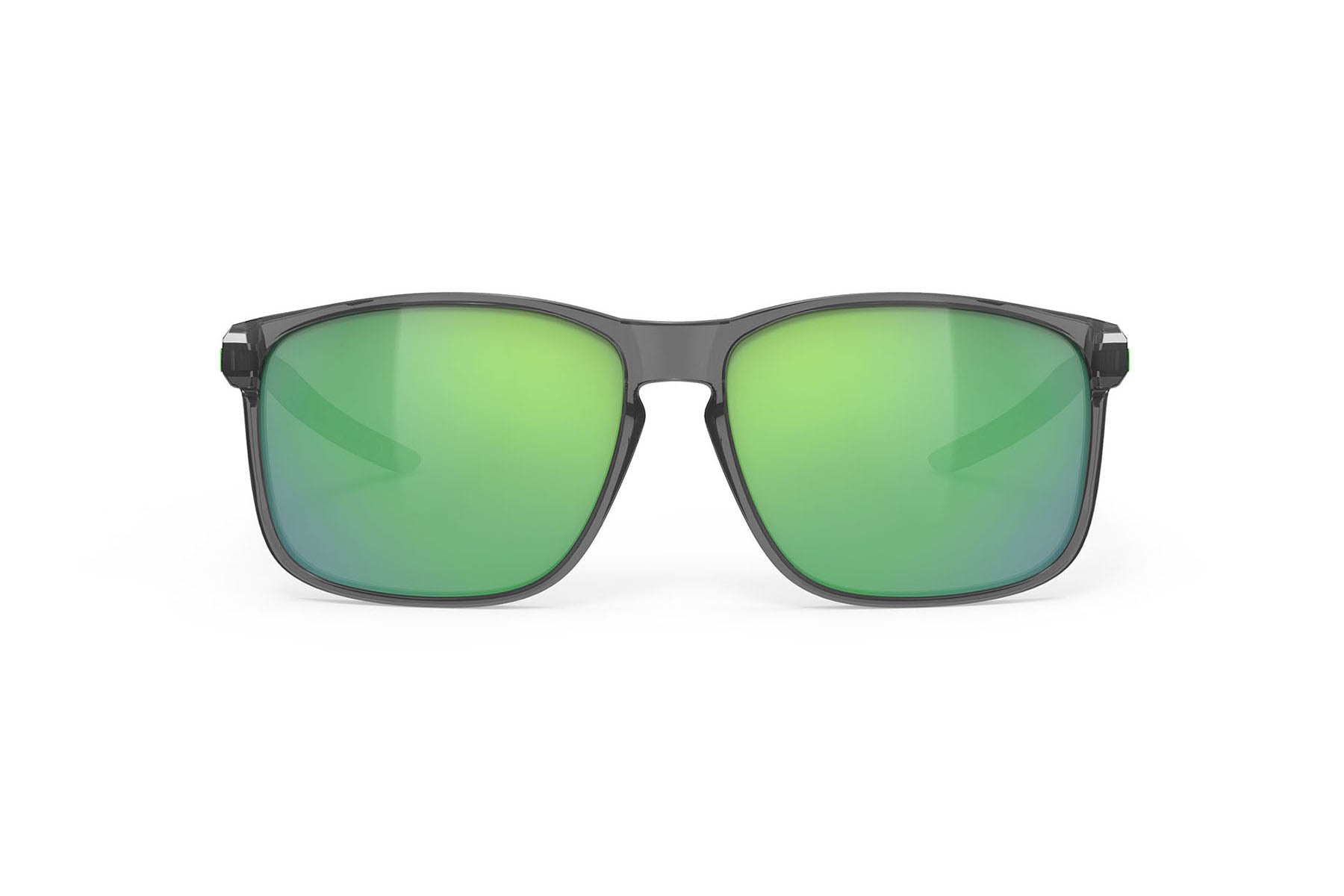 Rudy Project Overlap sunglasses in Overlap Crystal Ash Frame With Polar 3FX HDR Multilaser Green Lenses - Modern Eye Care Portland
