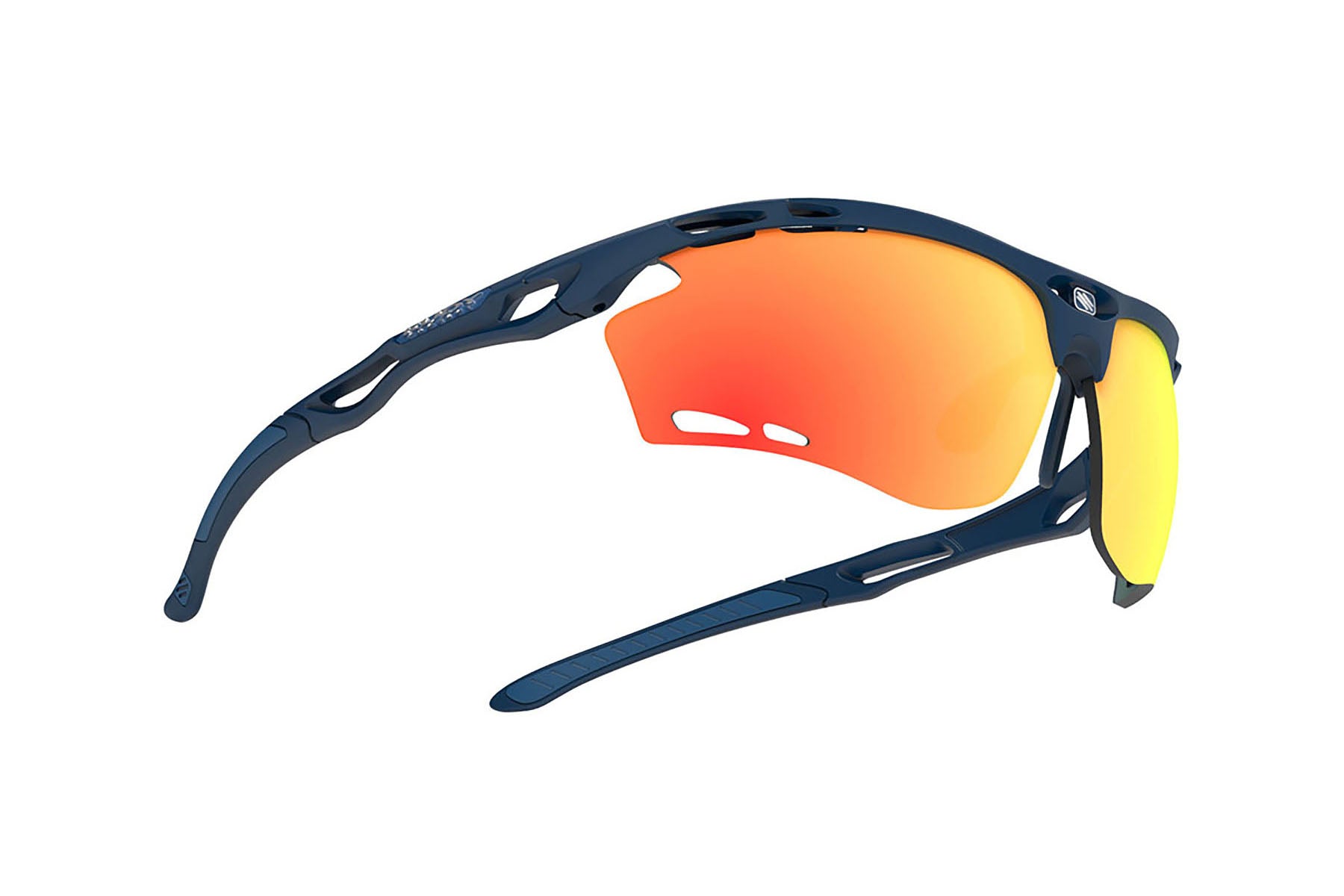 Rudy Project Propulse sunglasses in propulse Navy Blue Matte Frame and Multilaser Orange Lenses - Modern Eye Care Portland