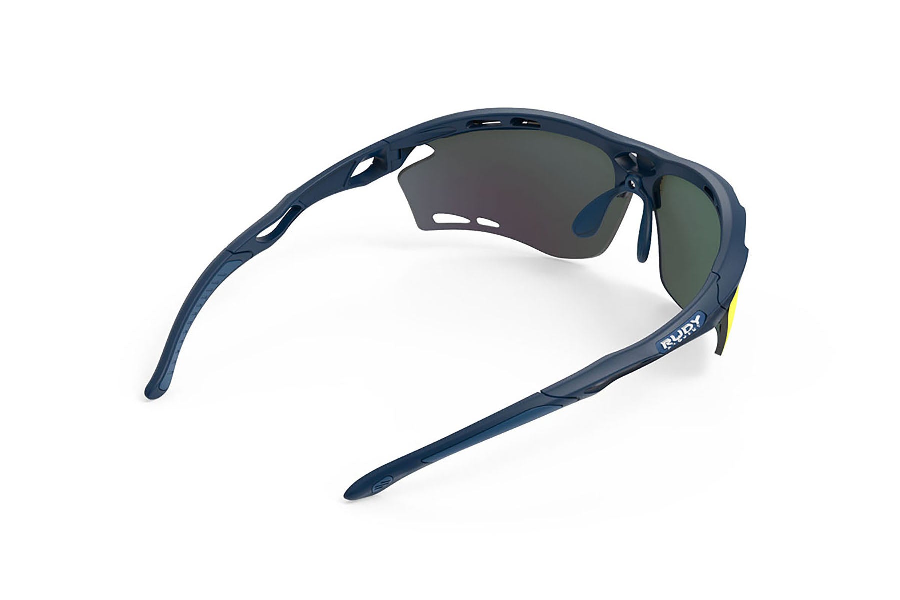 Rudy Project Propulse sunglasses in propulse Navy Blue Matte Frame and Multilaser Orange Lenses - Modern Eye Care Portland