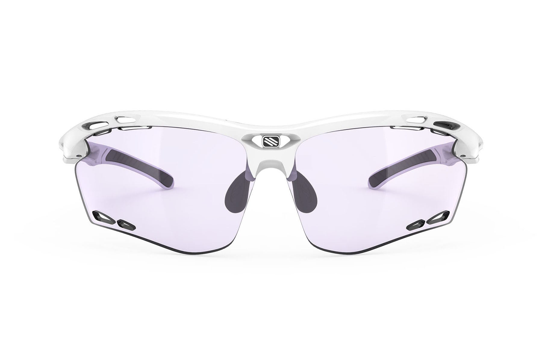 Rudy Project Propulse sunglasses in propulse White Gloss Frame with ImpactX Photochromic 2 Laser Purple Lenses - Modern Eye Care Portland