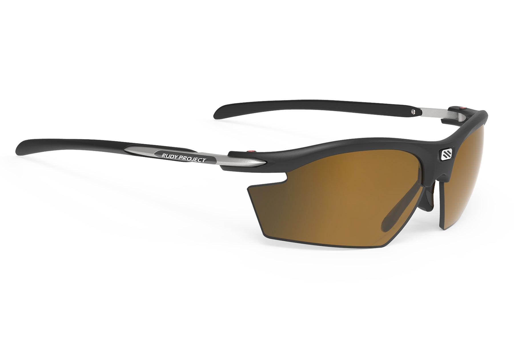 Rudy Project Rydon sunglasses in rydon Matte Black Frame and Polar 3FX Brown Laser Lenses - Modern Eye Care Portland