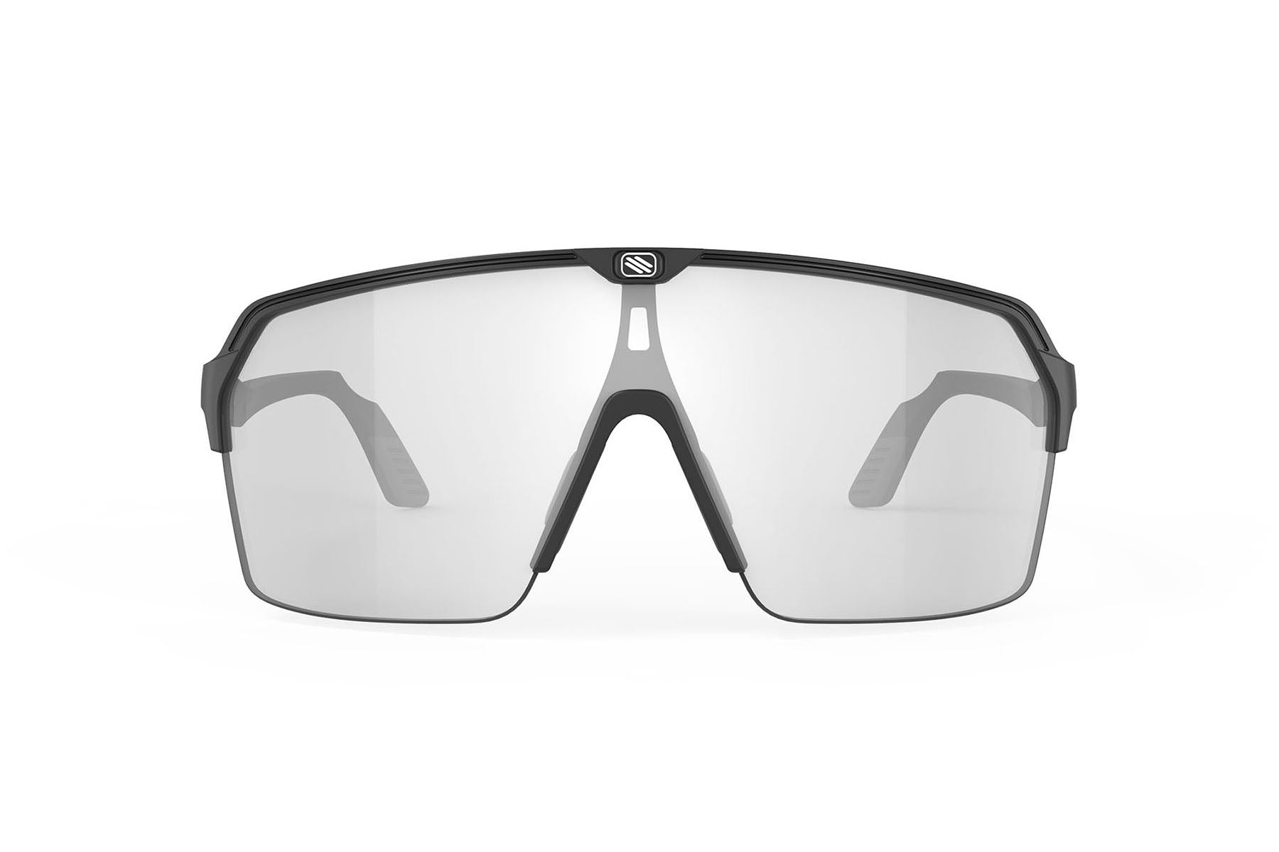 Rudy Project Spinshield Air sunglasses in Spinshield Air Black Matte with ImpactX Photochromic 2 Laser Black Lenses - Modern Eye Care Portland