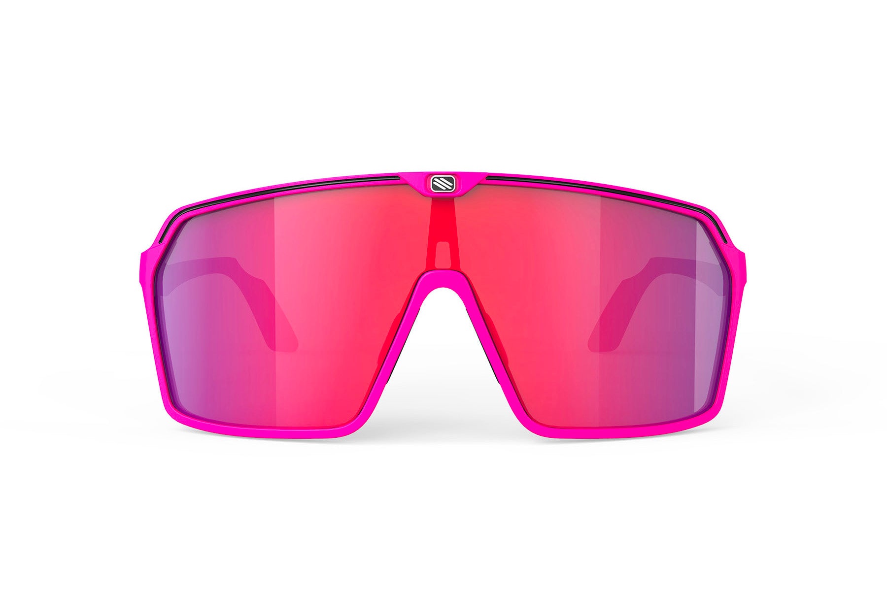 Rudy Project Spinshield sunglasses in Spinshield Pink Fluo Matte With Multilaser Red Lenses - Modern Eye Care Portland