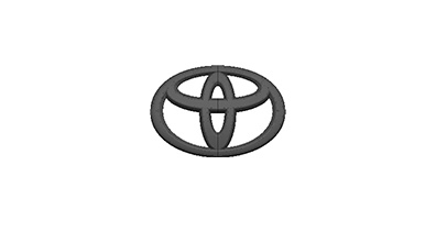 Toyota Logo Badge Overlay: Matte Black
