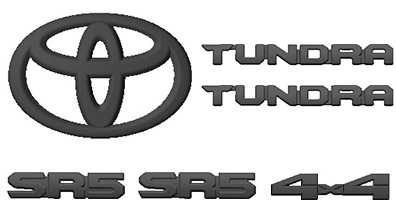 Blackout Emblem Overlays (Tundra)