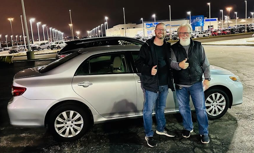 Jeremy's Toyota Corolla with Ron - Hatfield Used Car Center customer